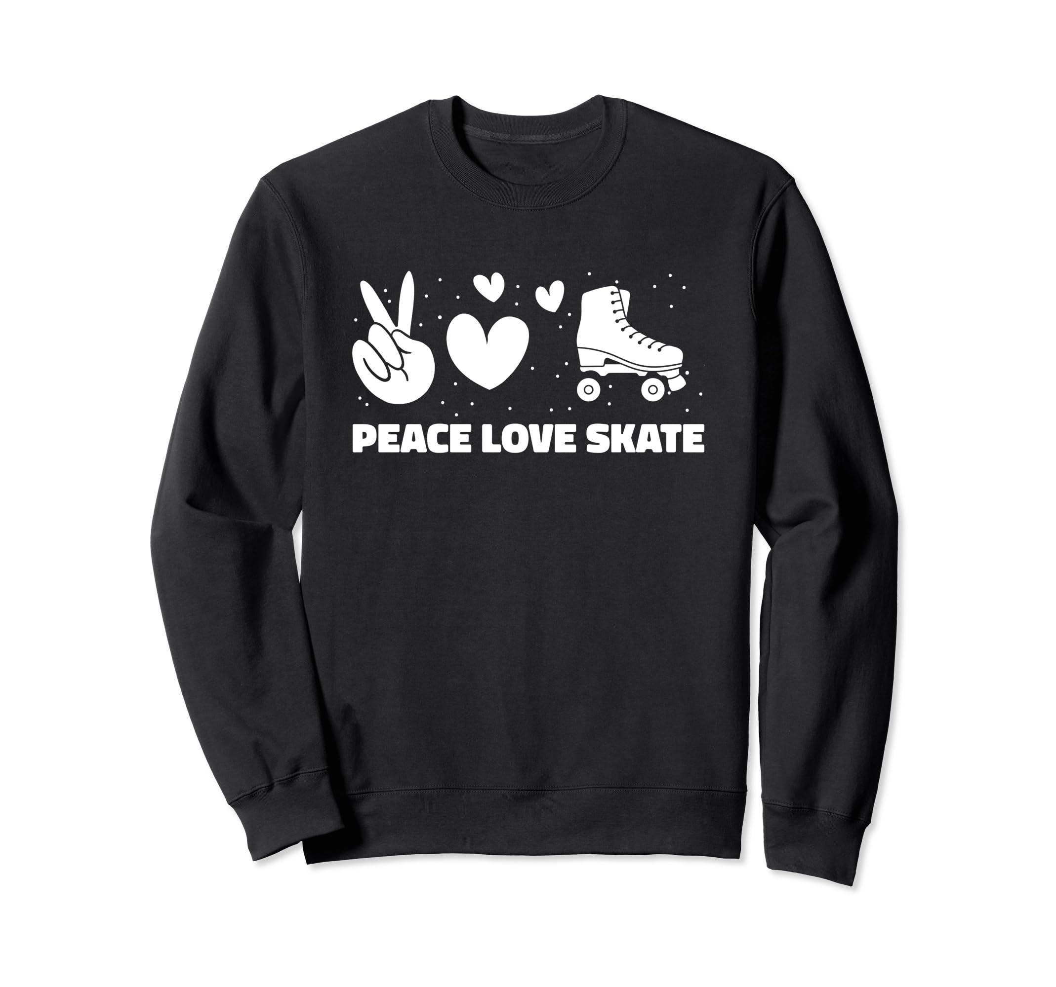 Roller Skating Skates Skater Peace Sweatshirt - Unique Graphic for Adults - T-Shirt, Sweatshirt, Hoodie