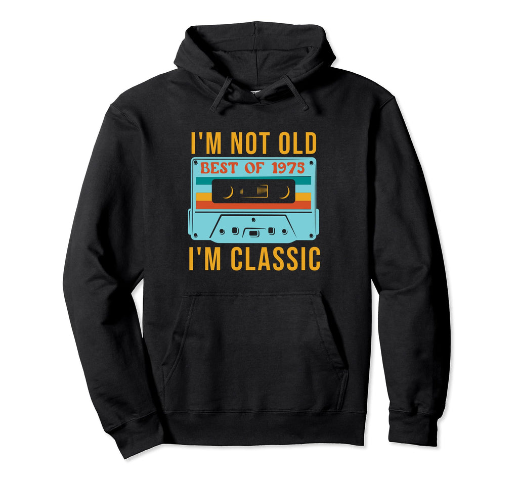 Best 1975 47Th 48Th Birthday Cassette Hoodie - Unique Graphic for Adults - T-Shirt, Sweatshirt, Hoodie