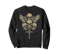 Skull Cross Y2K Grunge Aesthetic Alt Sweatshirt - Aesthetic Graphic Unisex - T-Shirt, Sweatshirt, Hoodie