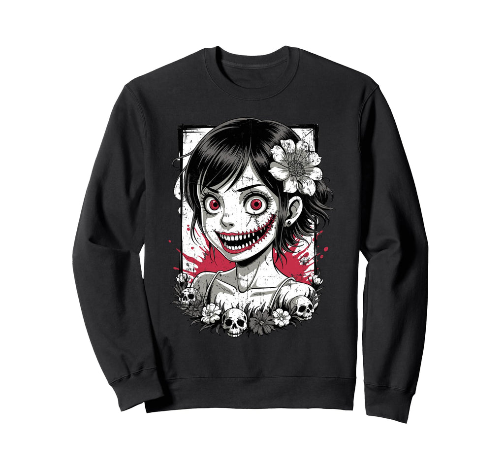Japanese Horror Anime Manga Japan Sweatshirt - Casual Everyday Wear Unisex - T-Shirt, Sweatshirt, Hoodie