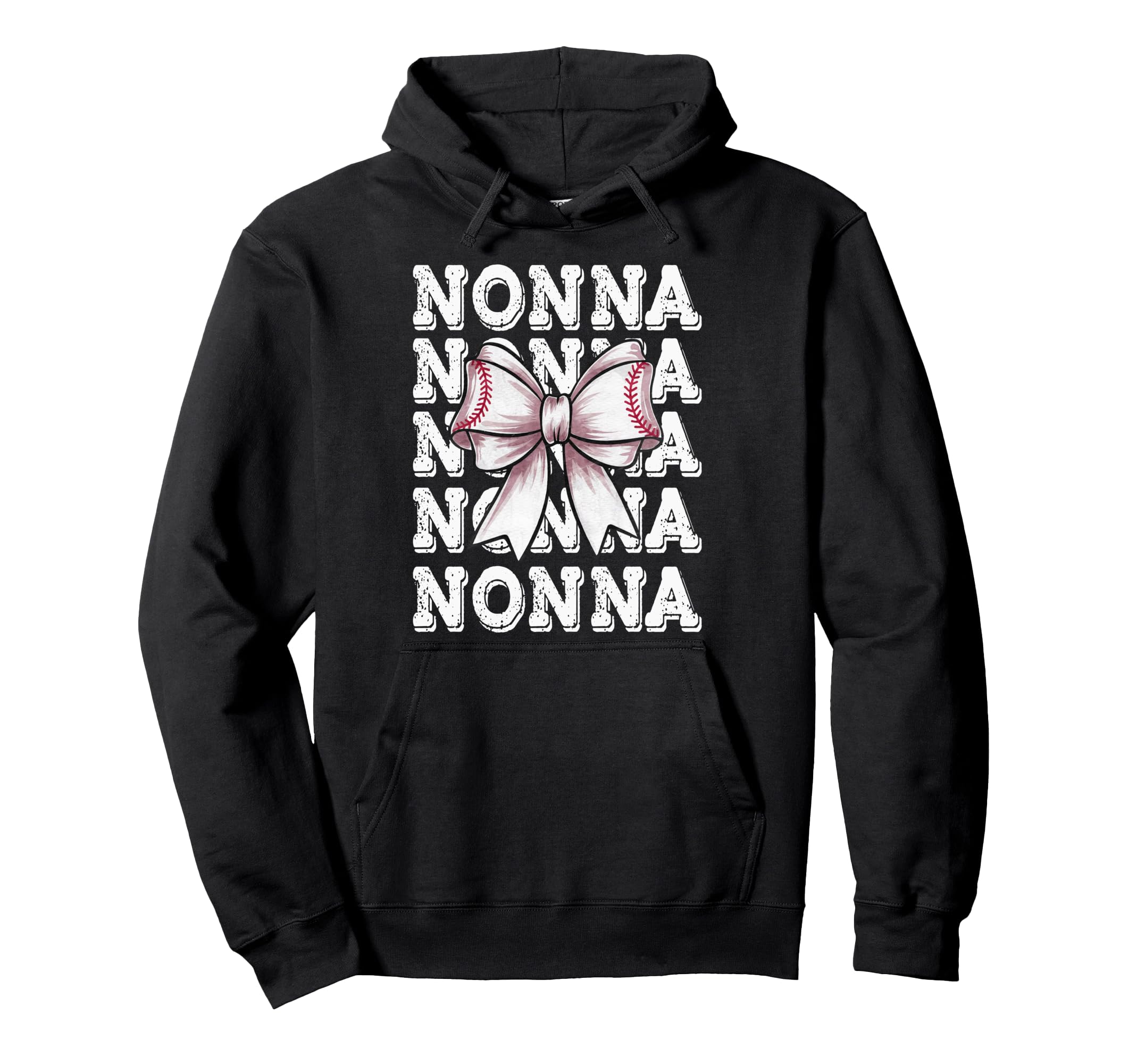 Coquette Baseball Nonna Matching Family Bow Hoodie - Trendy Graphic Unisex - T-Shirt, Sweatshirt, Hoodie