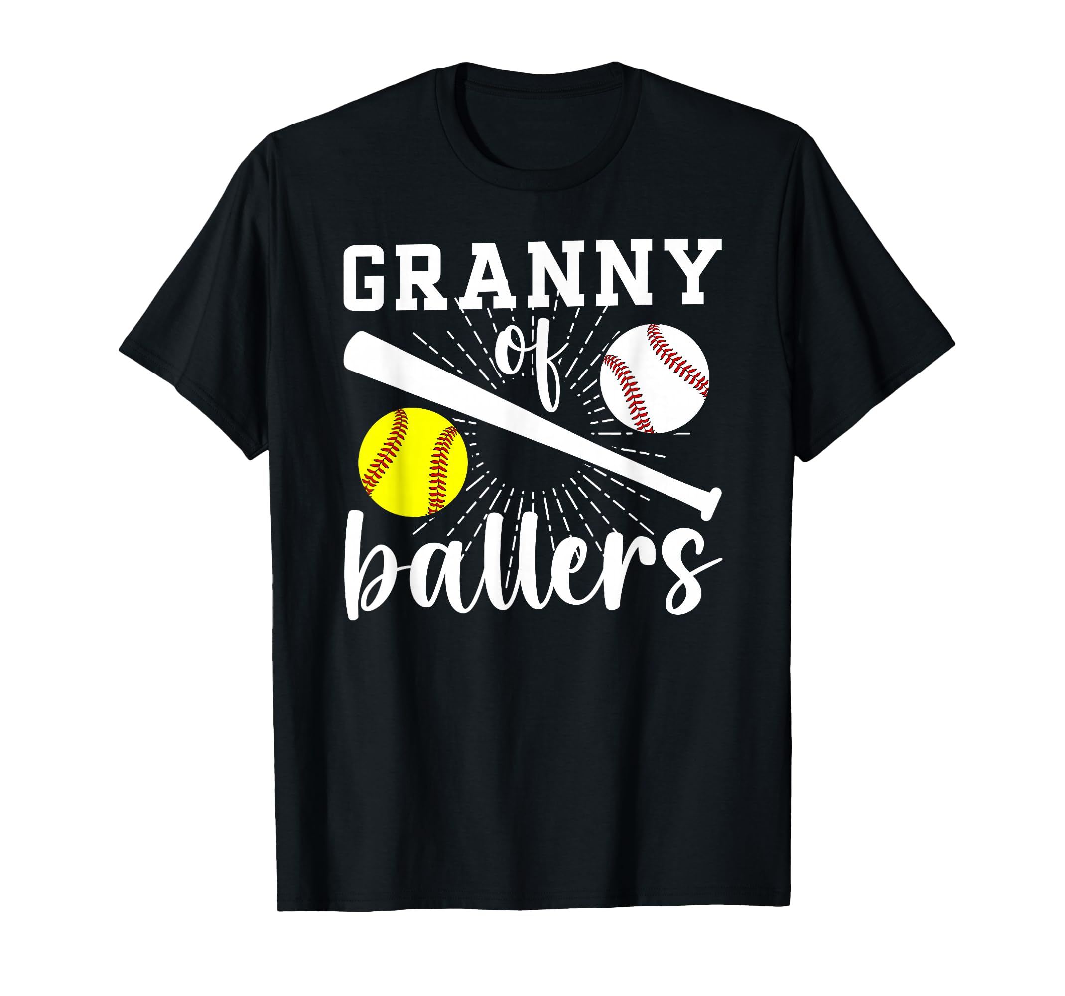 Granny Ballers Baseball Softball T-Shirt - Aesthetic Graphic for Adults - T-Shirt, Sweatshirt, Hoodie
