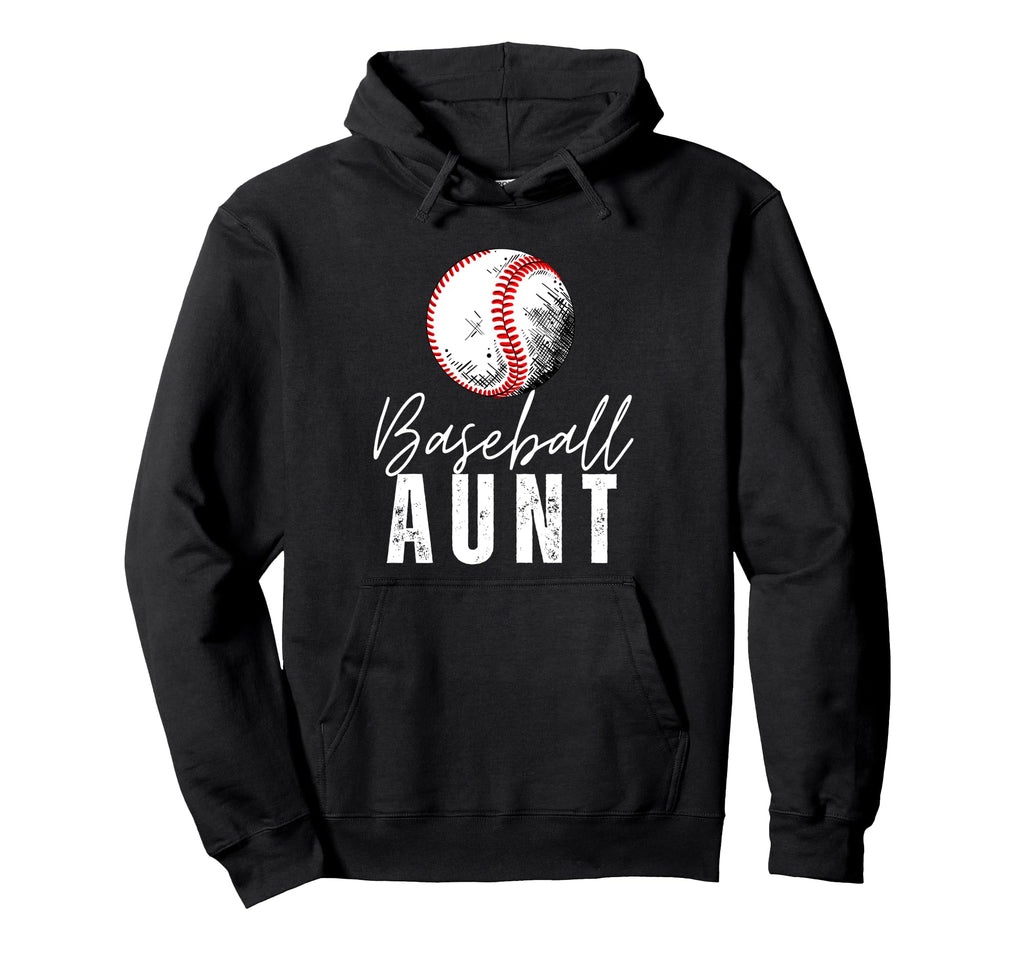 Baseball Aunt Family Matching Aunt Hoodie - Fun Novelty Design for Adults - T-Shirt, Sweatshirt, Hoodie