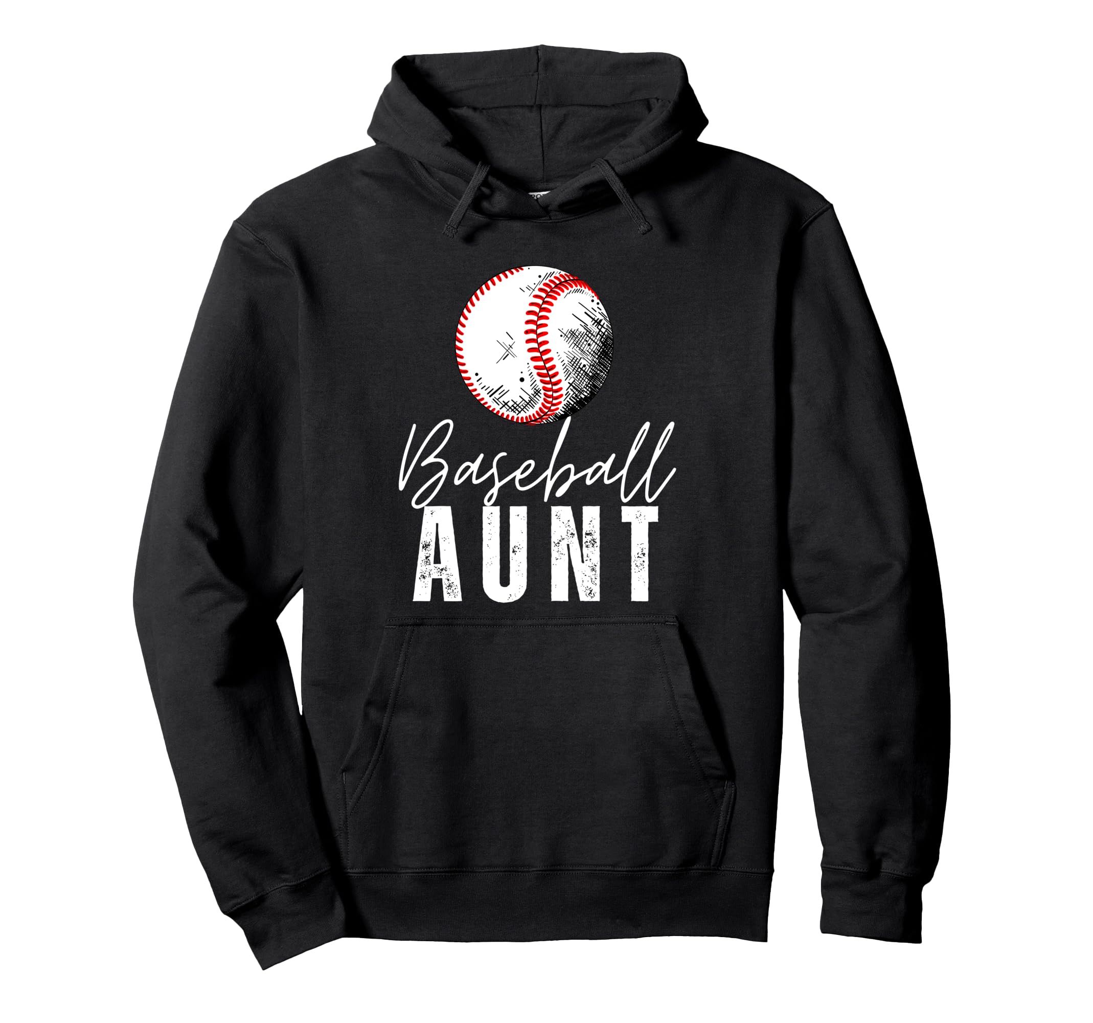 Baseball Aunt Family Matching Aunt Hoodie - Fun Novelty Design for Adults - T-Shirt, Sweatshirt, Hoodie