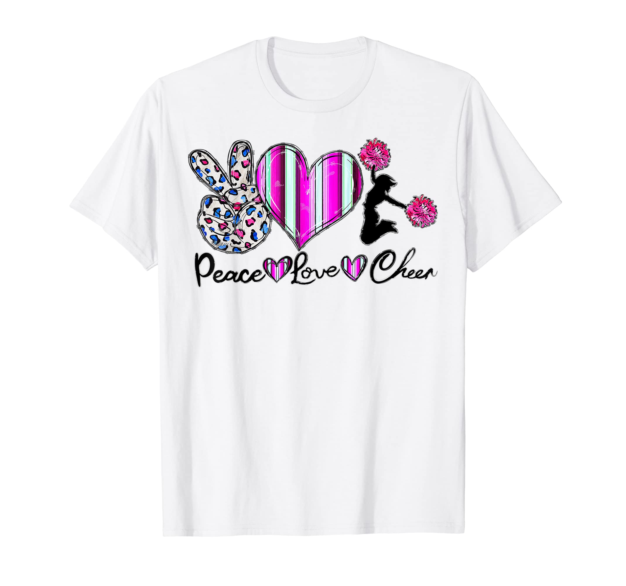 Peace Love Cheer T-Shirt - Casual Everyday Wear Men Women - T-Shirt, Sweatshirt, Hoodie