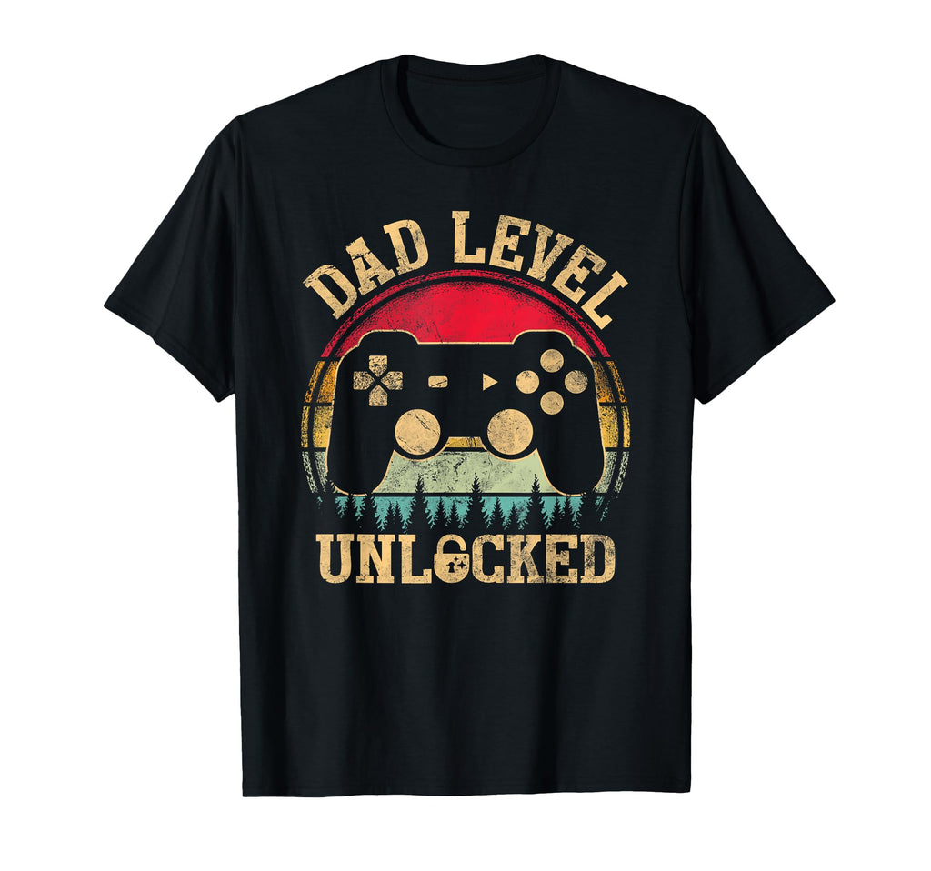 Dad Level Unlocked Gamer Dad Leveled T-Shirt - Streetwear Style for Adults - T-Shirt, Sweatshirt, Hoodie