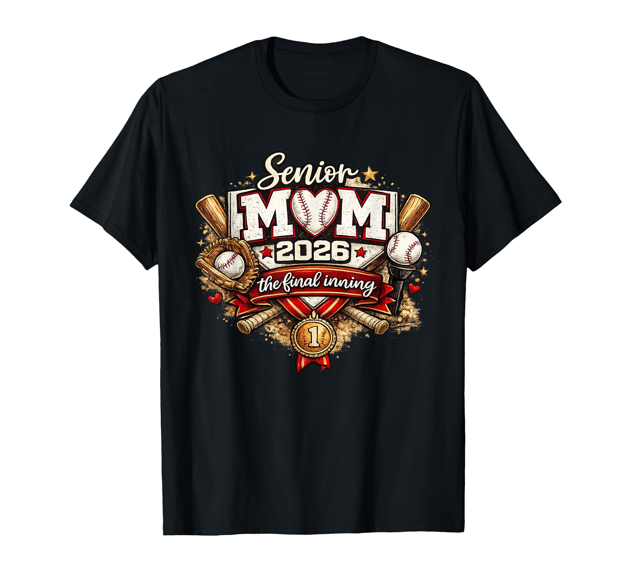 Baseball Senior Mom 2026 Final Inning T-Shirt - Unique Graphic Unisex - T-Shirt, Sweatshirt, Hoodie