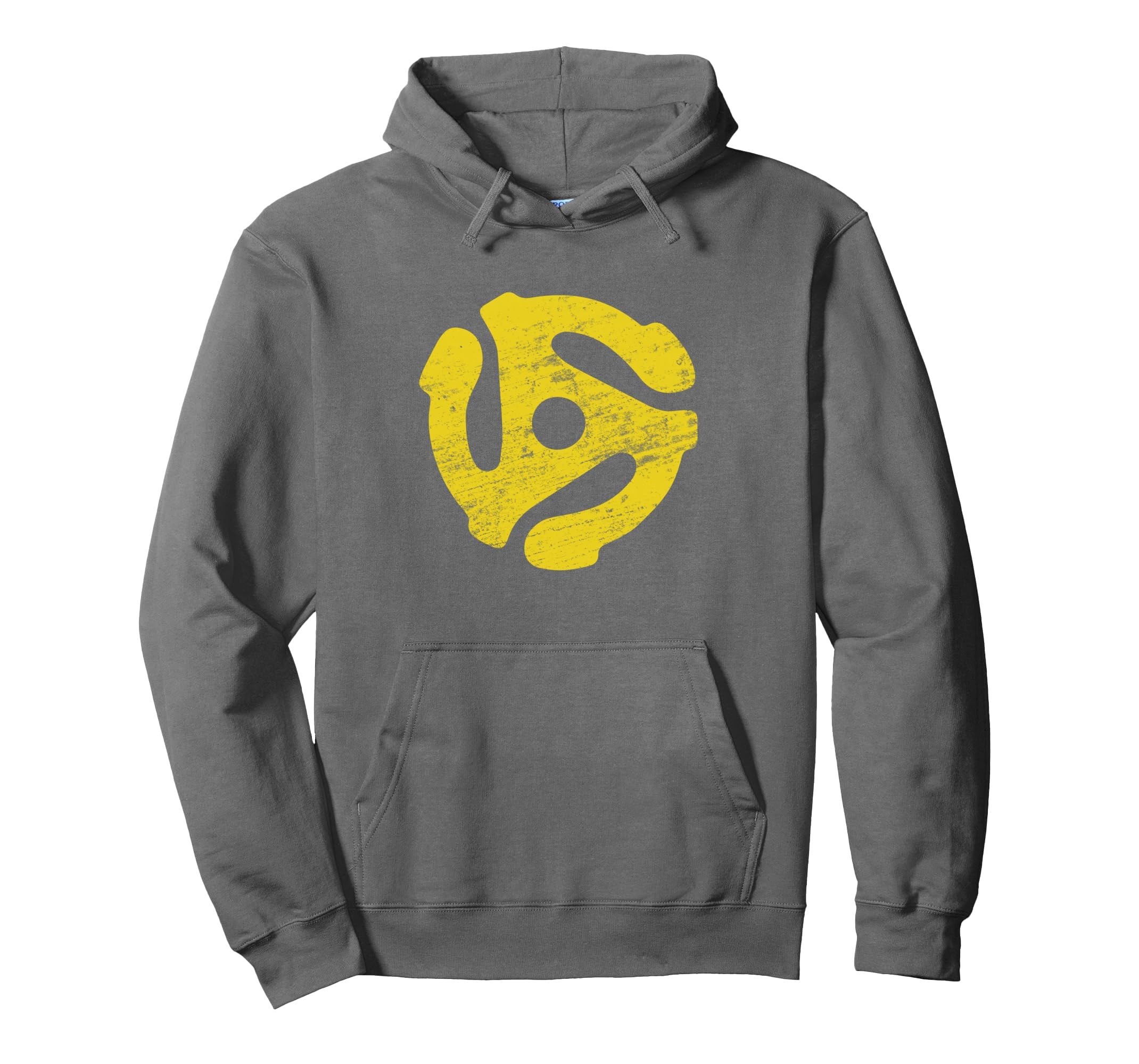 Vinyl Record 45 Rpm Spindle Adapter Hoodie - Trendy Graphic Unisex - T-Shirt, Sweatshirt, Hoodie