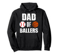 Dad Ballers Funny Baseball Hoodie - Aesthetic Graphic for Adults - T-Shirt, Sweatshirt, Hoodie