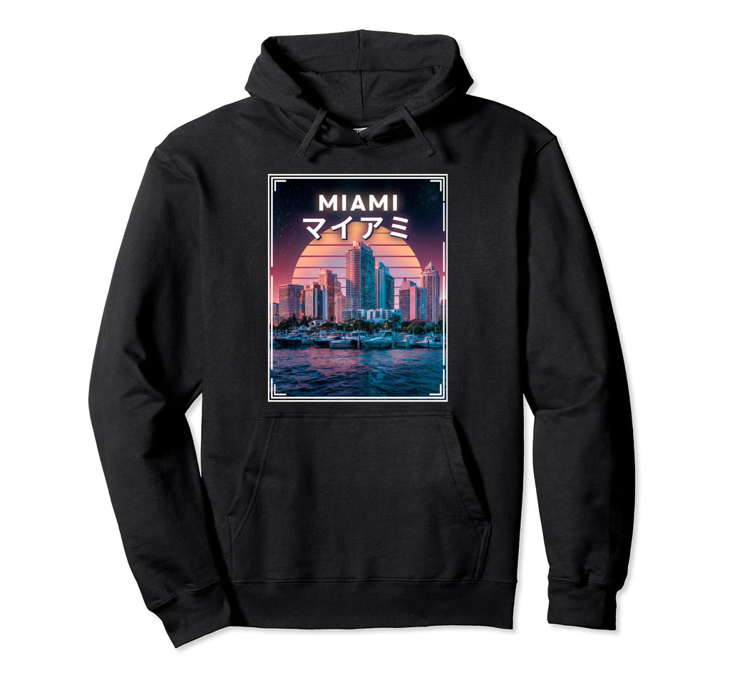 Miami Japanese Vaporwave Aesthetic Cult Hoodie - Trendy Graphic Unisex - T-Shirt, Sweatshirt, Hoodie