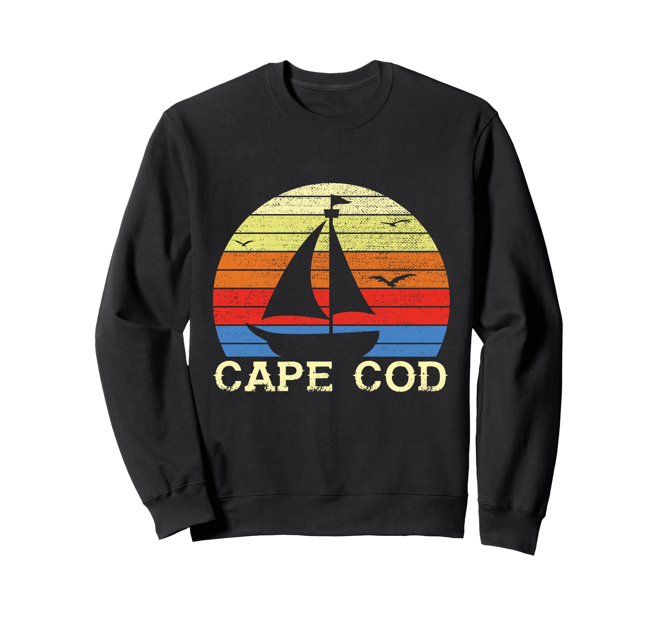 Cape Cod Sunset Sailing Cape Cod Sweatshirt - Aesthetic Graphic for Adults - T-Shirt, Sweatshirt, Hoodie