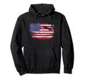 Distressed American Flag Usa Hoodie - Minimalist Print for Adults - T-Shirt, Sweatshirt, Hoodie