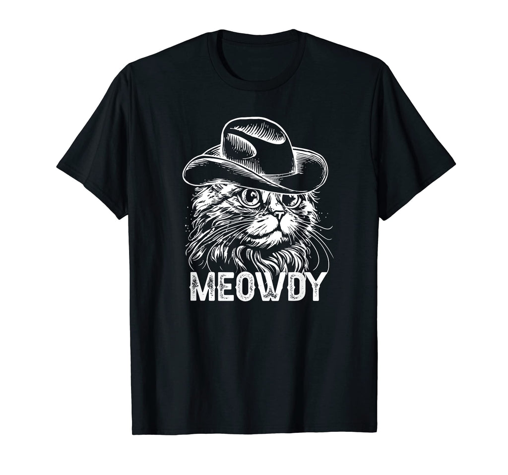 Texas Funny Cat Cowboy Hat Cat Meme T-Shirt - Custom Art Print Unisex - T-Shirt, Sweatshirt, Hoodie
