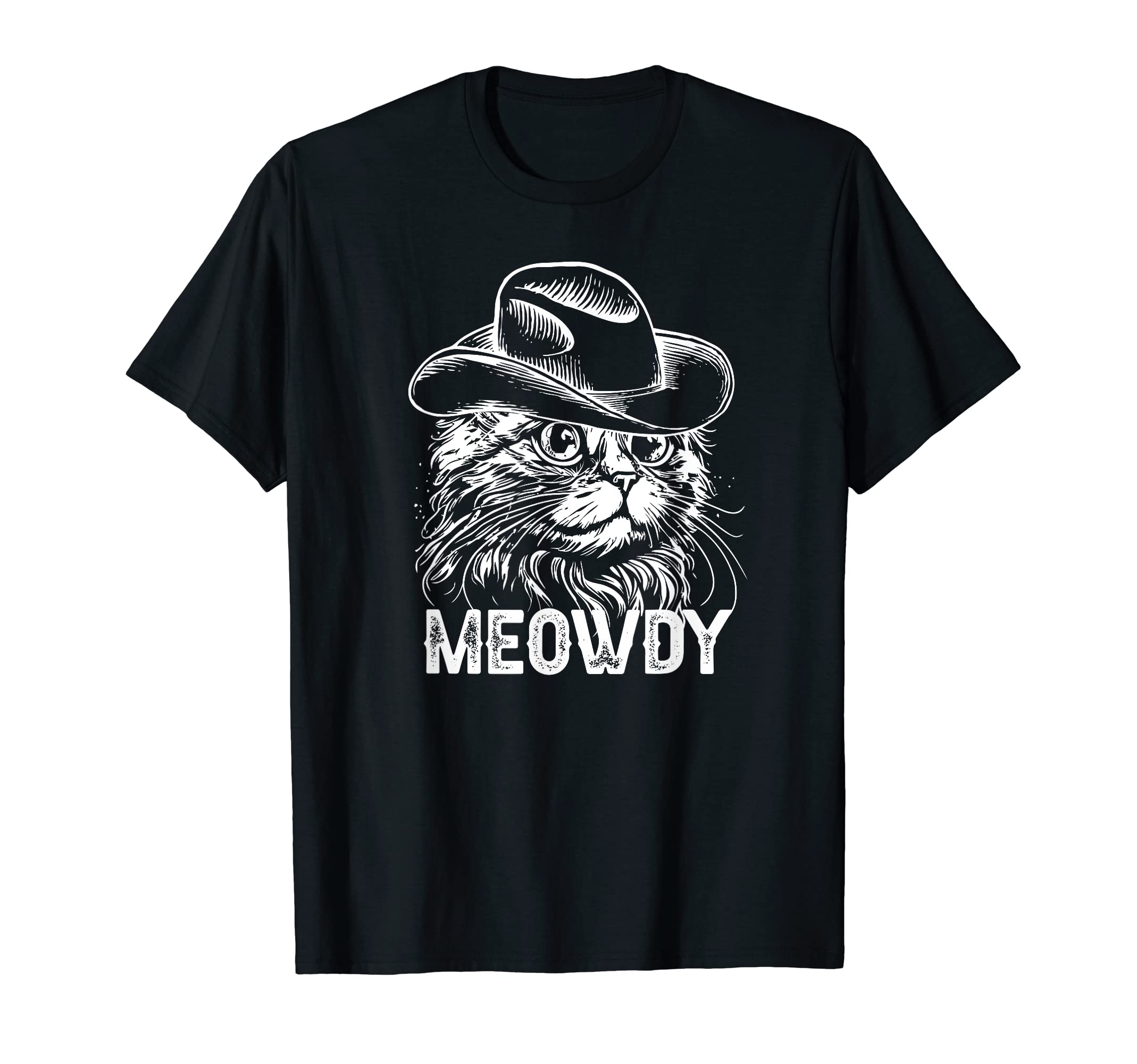 Texas Funny Cat Cowboy Hat Cat Meme T-Shirt - Custom Art Print Unisex - T-Shirt, Sweatshirt, Hoodie