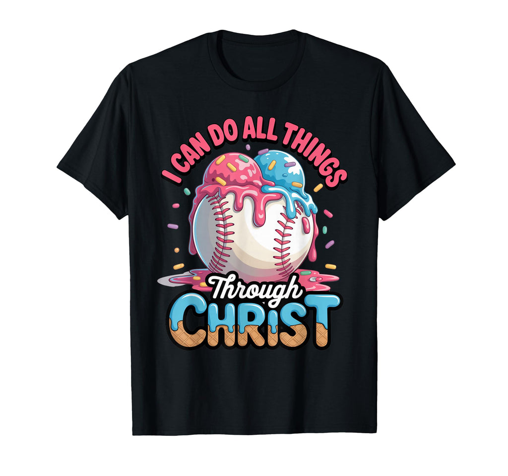 Ice Cream Drip Baseball Stuff T-Shirt - Fun Novelty Design Men Women - T-Shirt, Sweatshirt, Hoodie