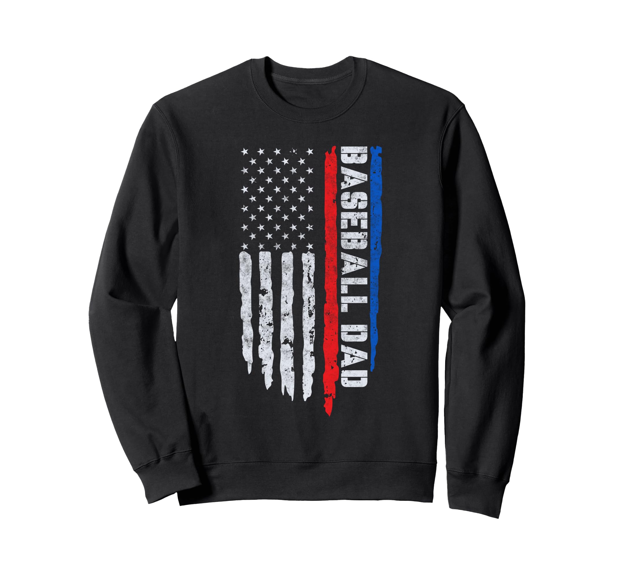 Baseball Us Flag Baseball Dad Sweatshirt - Novelty Apparel Men Women - T-Shirt, Sweatshirt, Hoodie