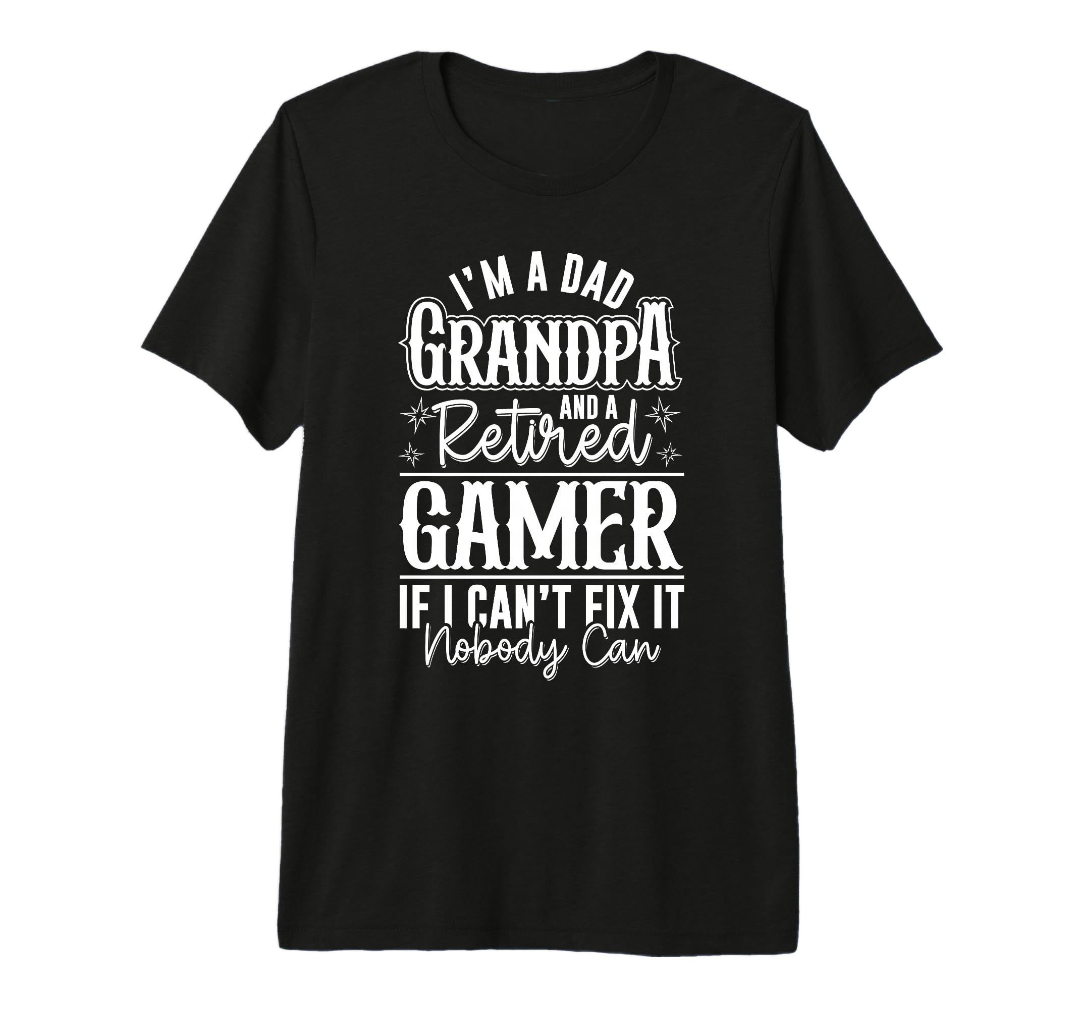 Mens Dad Grandpa And Retired Gamer Funny T-Shirt - Novelty Apparel Unisex - T-Shirt, Sweatshirt, Hoodie