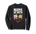 Mama Both Groovy Baseball Sweatshirt - Aesthetic Graphic for Adults - T-Shirt, Sweatshirt, Hoodie