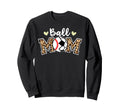 Ball Mom Leopard Funny Soccer Sweatshirt - Custom Art Print for Adults - T-Shirt, Sweatshirt, Hoodie