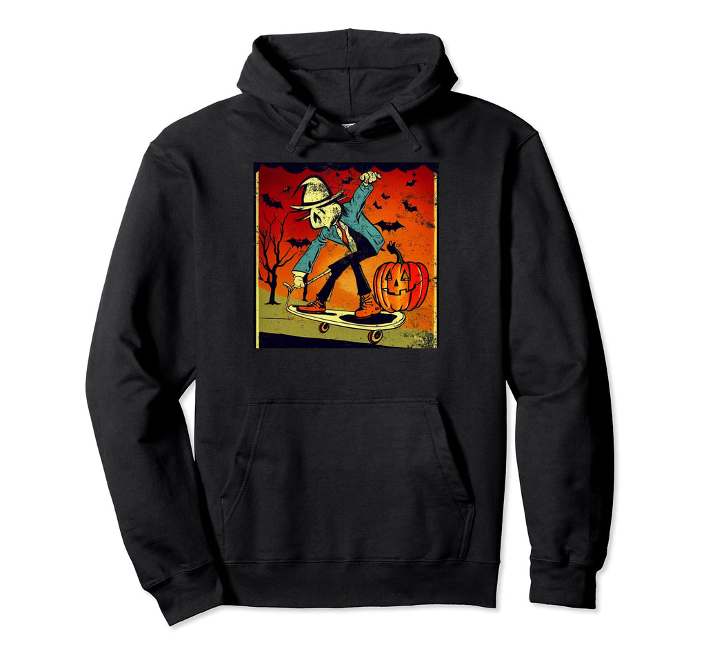 Halloween Distressed Hoodie - Novelty Apparel for Adults - T-Shirt, Sweatshirt, Hoodie