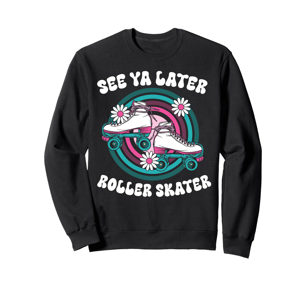 Roller Skating Skate 1970S See Sweatshirt - Aesthetic Graphic Men Women - T-Shirt, Sweatshirt, Hoodie