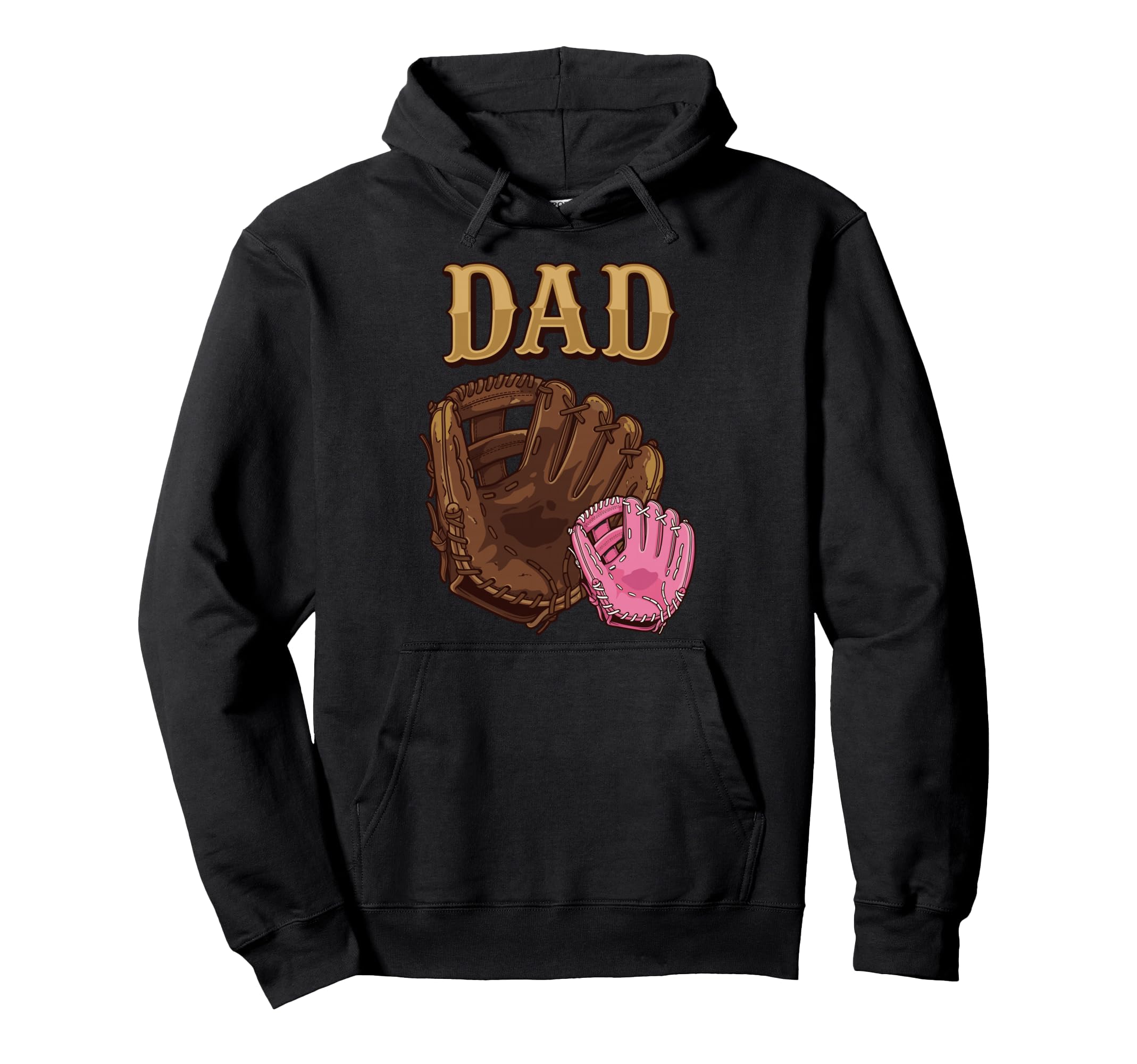 Dad Daughter Baseball Father Proud Hoodie - Casual Everyday Wear Men Women - T-Shirt, Sweatshirt, Hoodie