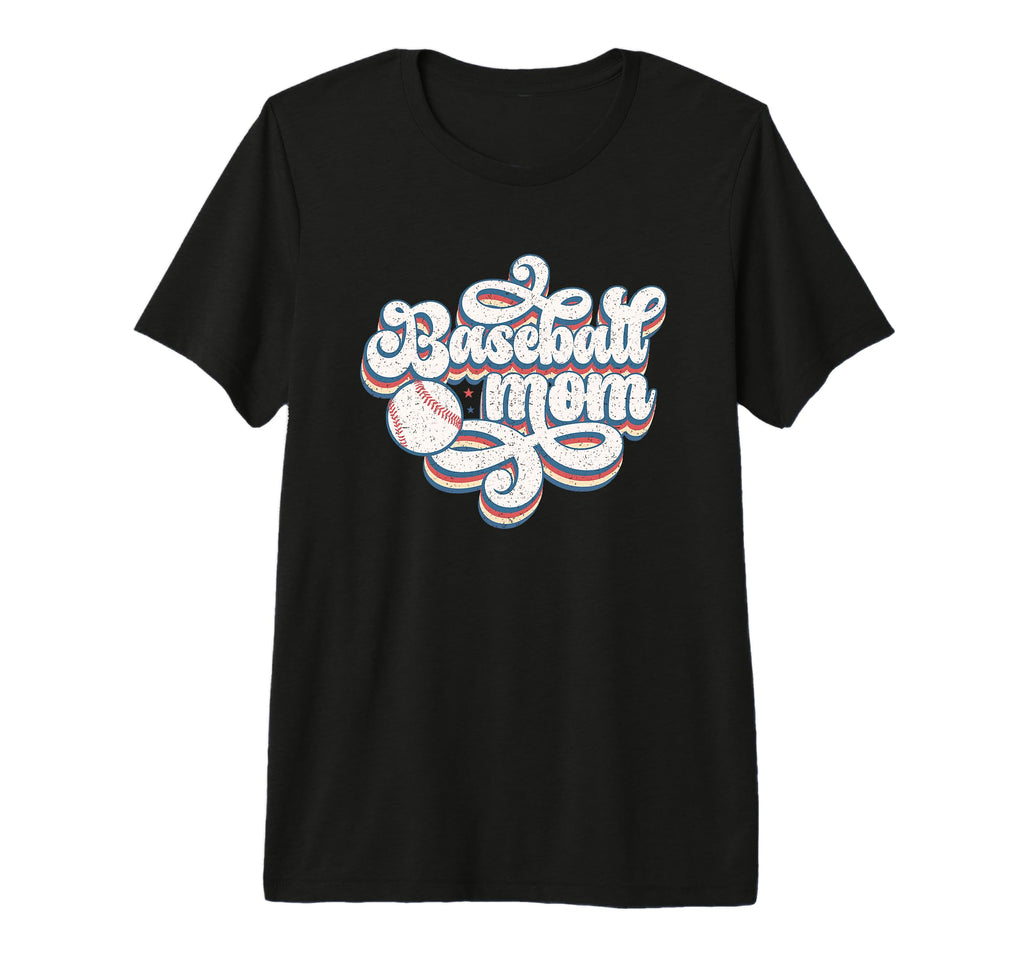 Baseball Mom Sport Team Pride Tri Blend T-Shirt - Unique Graphic Unisex - T-Shirt, Sweatshirt, Hoodie