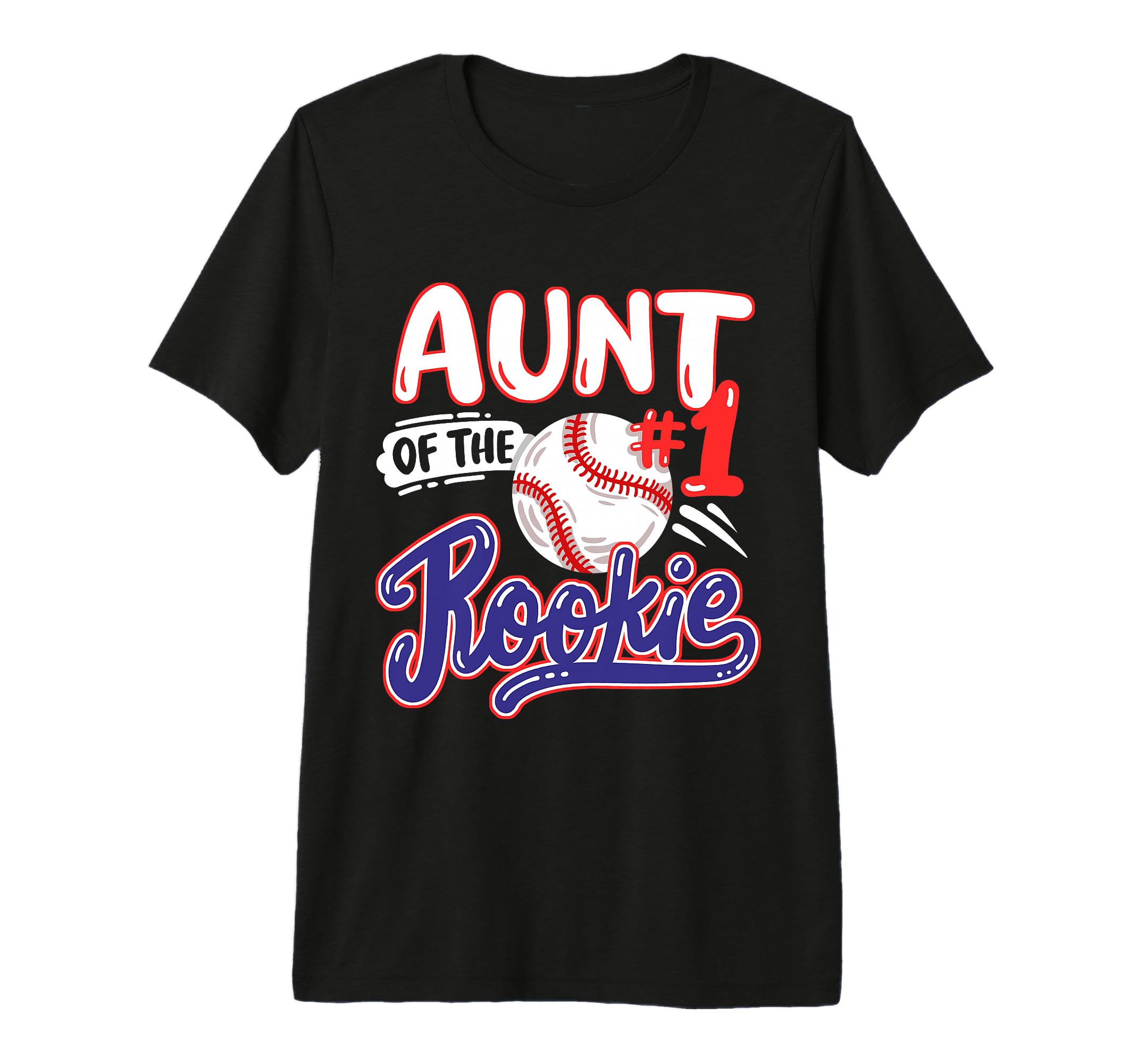 Aunt Rookie 1St Baseball Birthday T-Shirt - Custom Art Print Men Women - T-Shirt, Sweatshirt, Hoodie