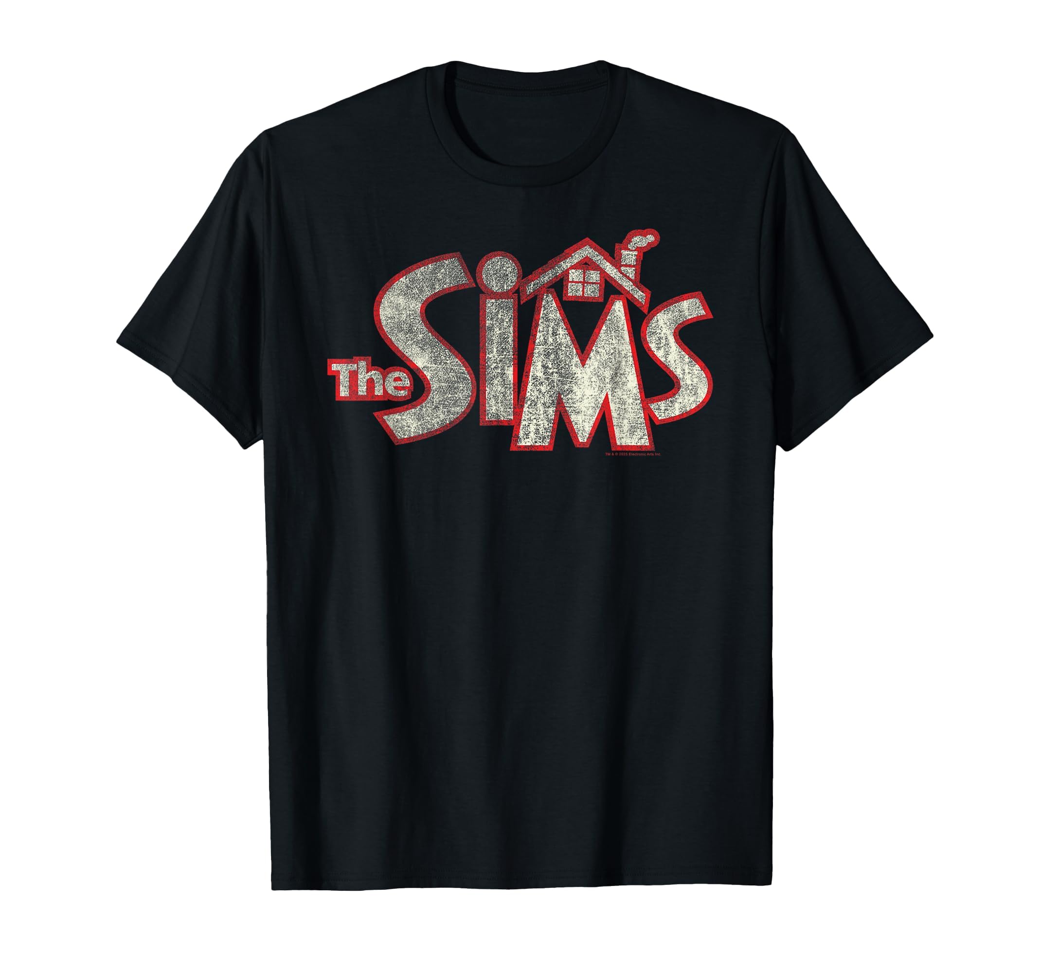 Sims Distressed Sims Logo Video Game T-Shirt - Novelty Apparel for Adults - T-Shirt, Sweatshirt, Hoodie