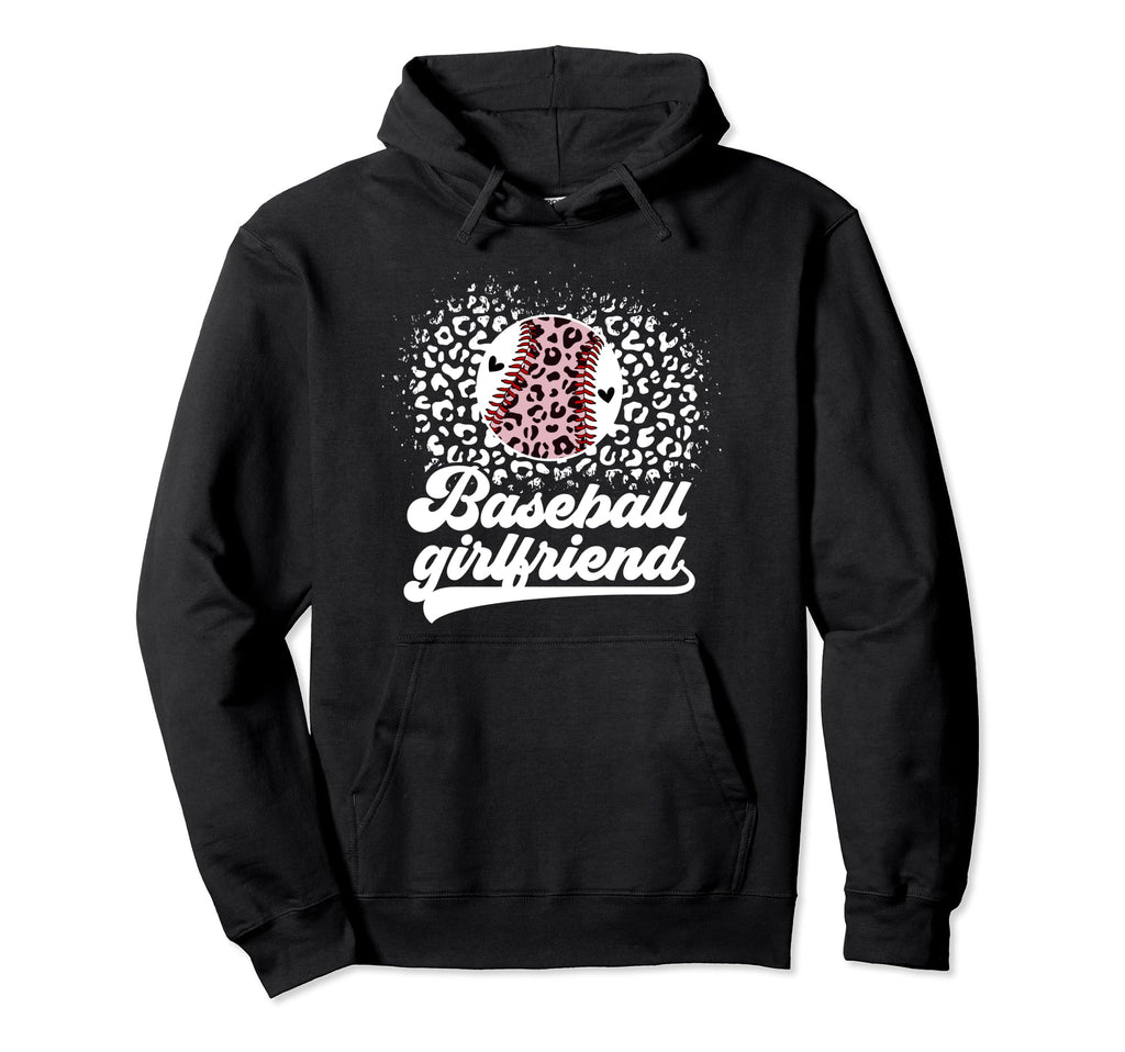 Baseball Girlfriend Leopard Baseball Hoodie - Minimalist Print for Adults - T-Shirt, Sweatshirt, Hoodie