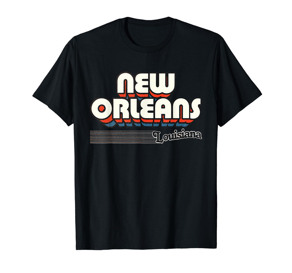 New Orleans Louisiana Stripes T-Shirt - Novelty Apparel Unisex - T-Shirt, Sweatshirt, Hoodie