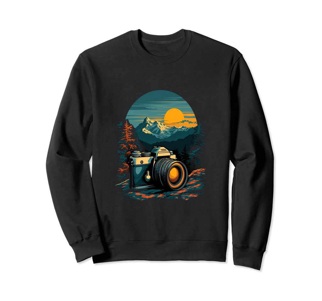 Photography Camera Mountain Nature Sweatshirt - Trendy Graphic Men Women - T-Shirt, Sweatshirt, Hoodie