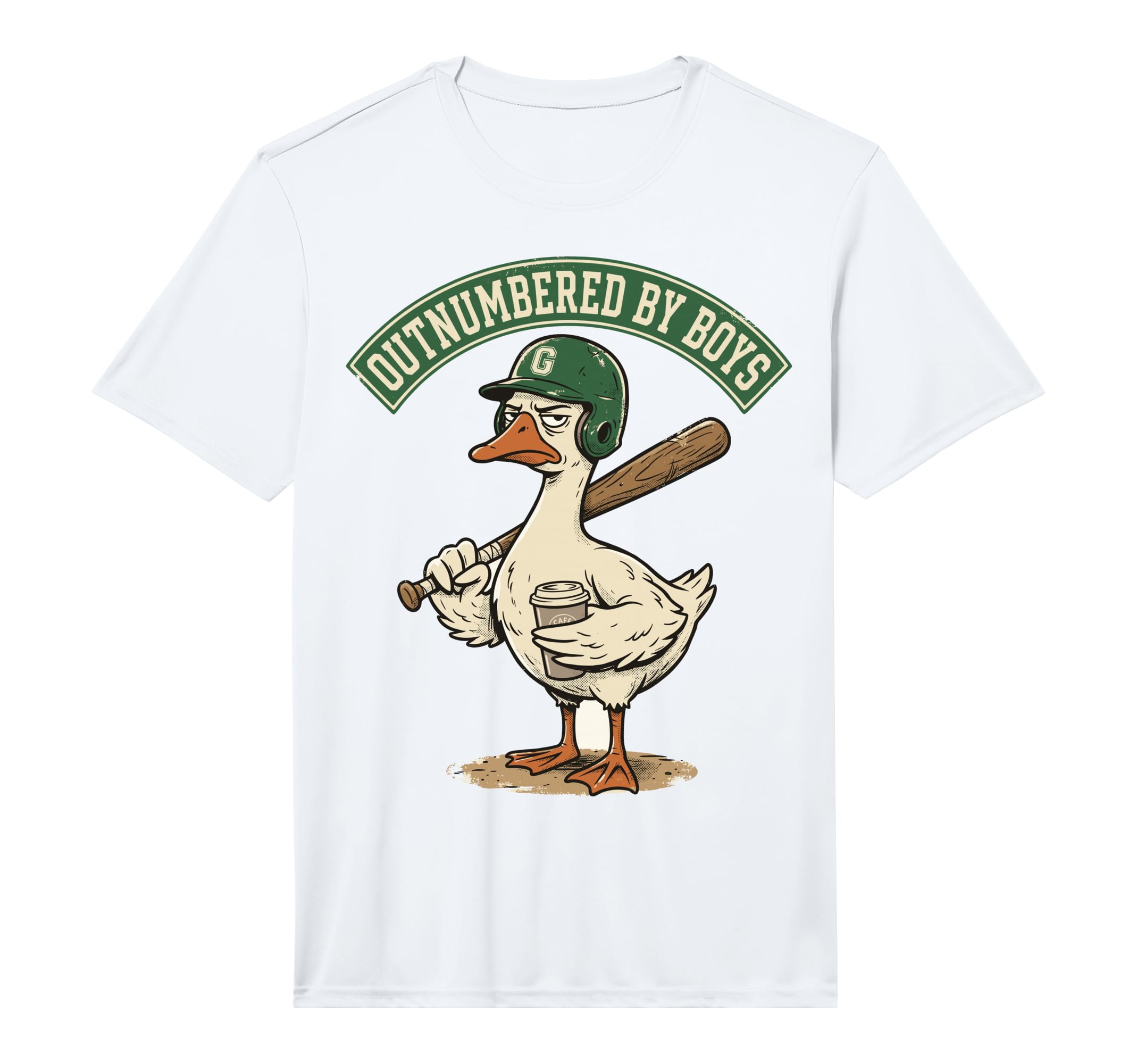 Outnumbered Mom Goose Baseball Mama T-Shirt - Minimalist Print Unisex - T-Shirt, Sweatshirt, Hoodie