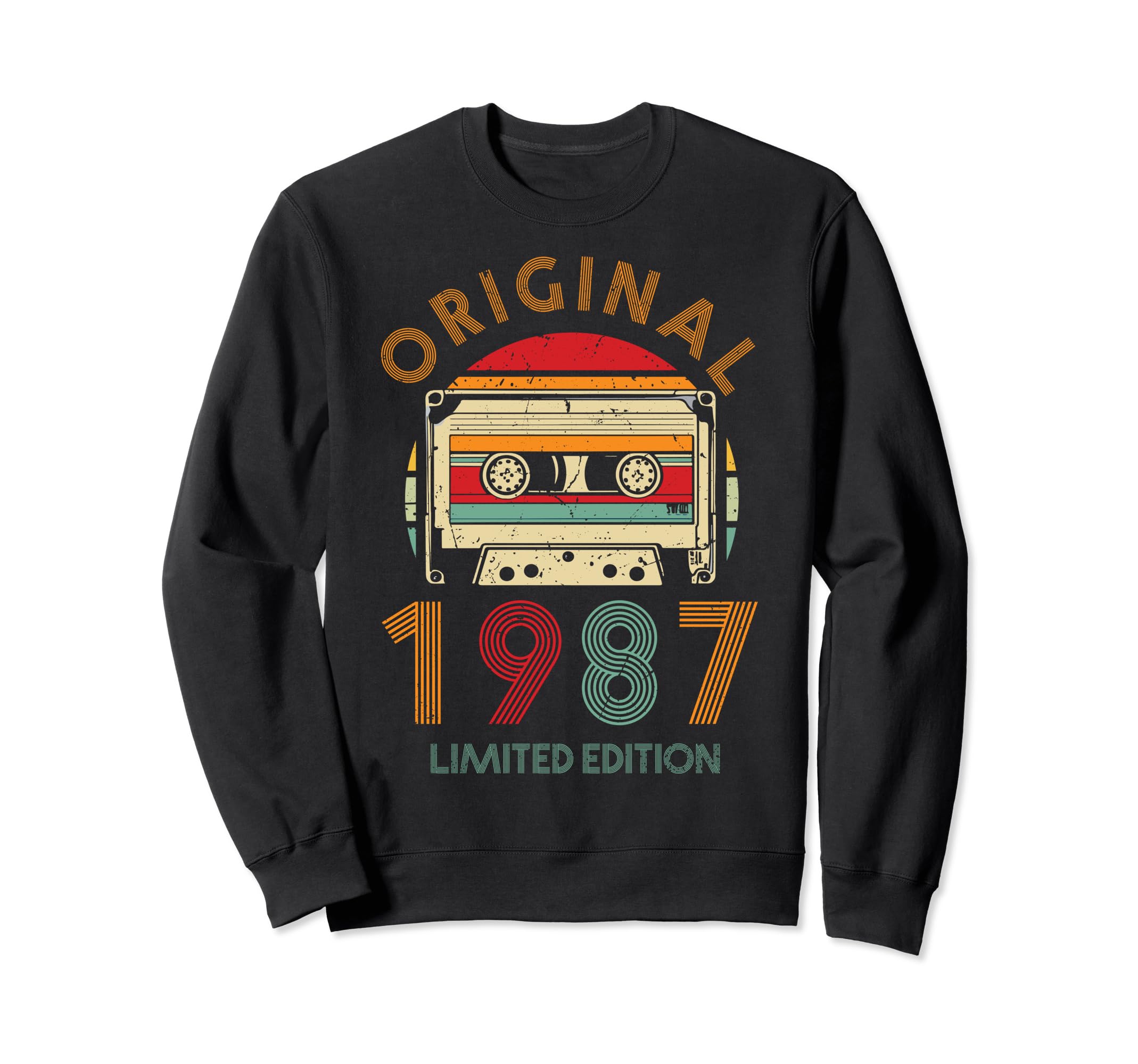 1987 Cassette Tape 37Th Sweatshirt - Casual Everyday Wear for Adults - T-Shirt, Sweatshirt, Hoodie