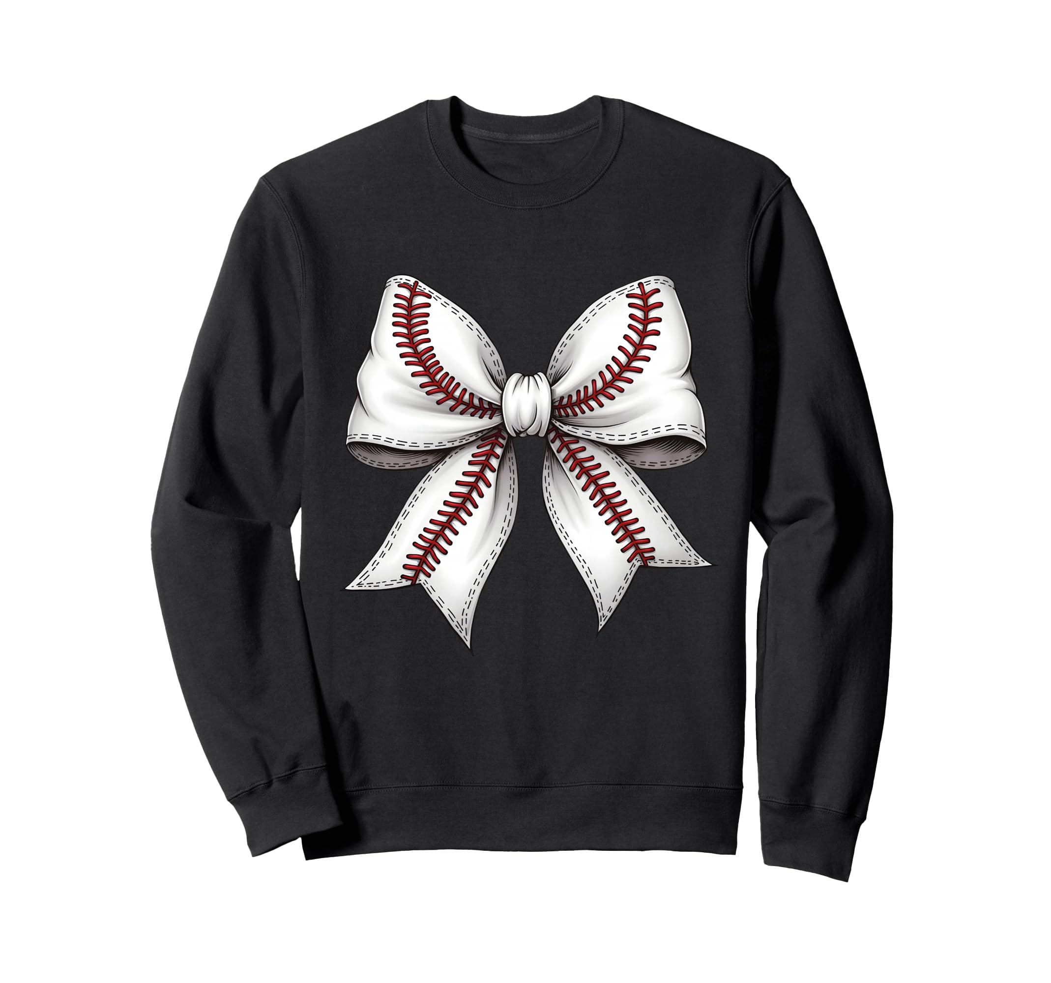 Baseball Coquette Bow Baseball Bow Sweatshirt - Custom Art Print Unisex - T-Shirt, Sweatshirt, Hoodie