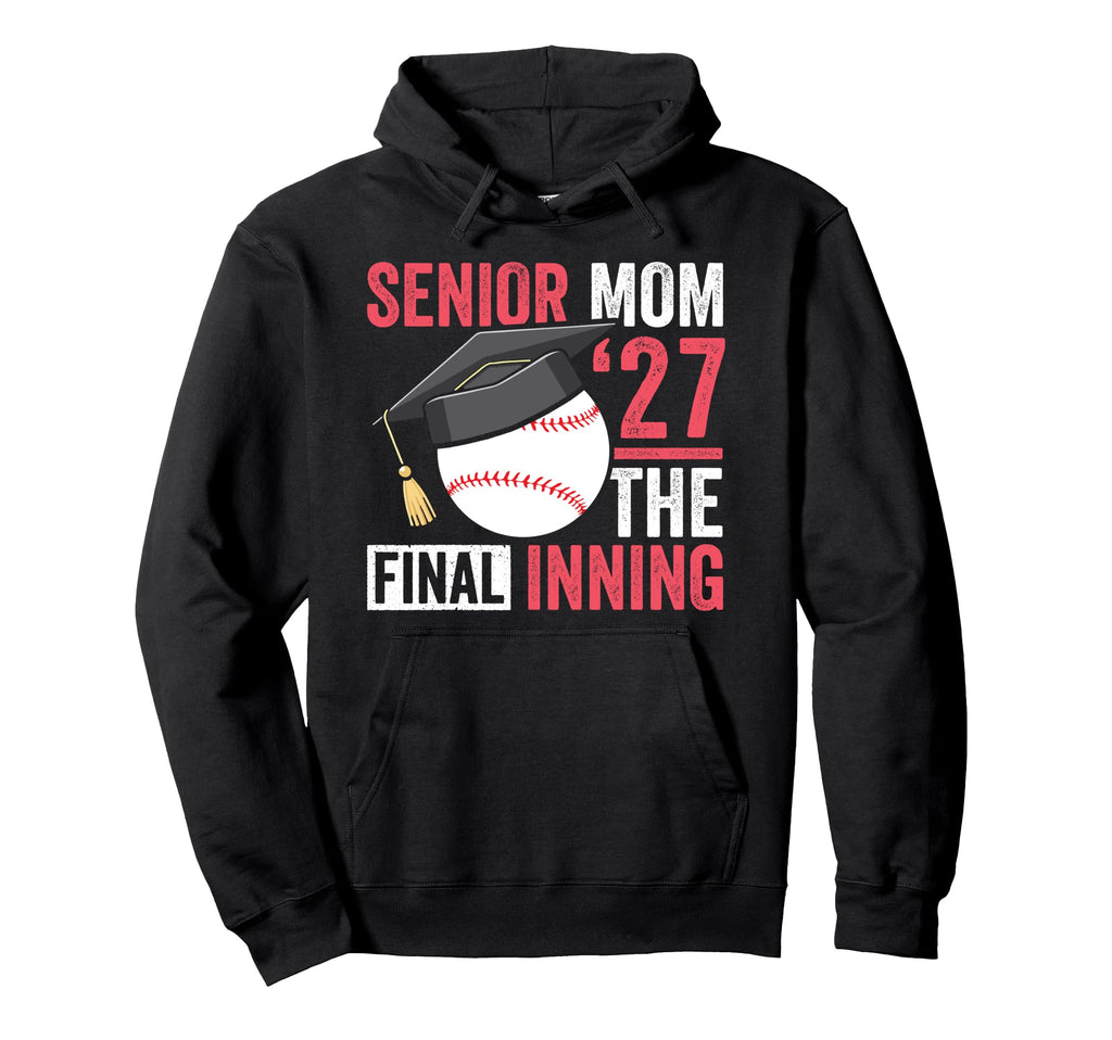 Graduation Baseball Senior Mom 2027 Hoodie - Custom Art Print for Adults - T-Shirt, Sweatshirt, Hoodie
