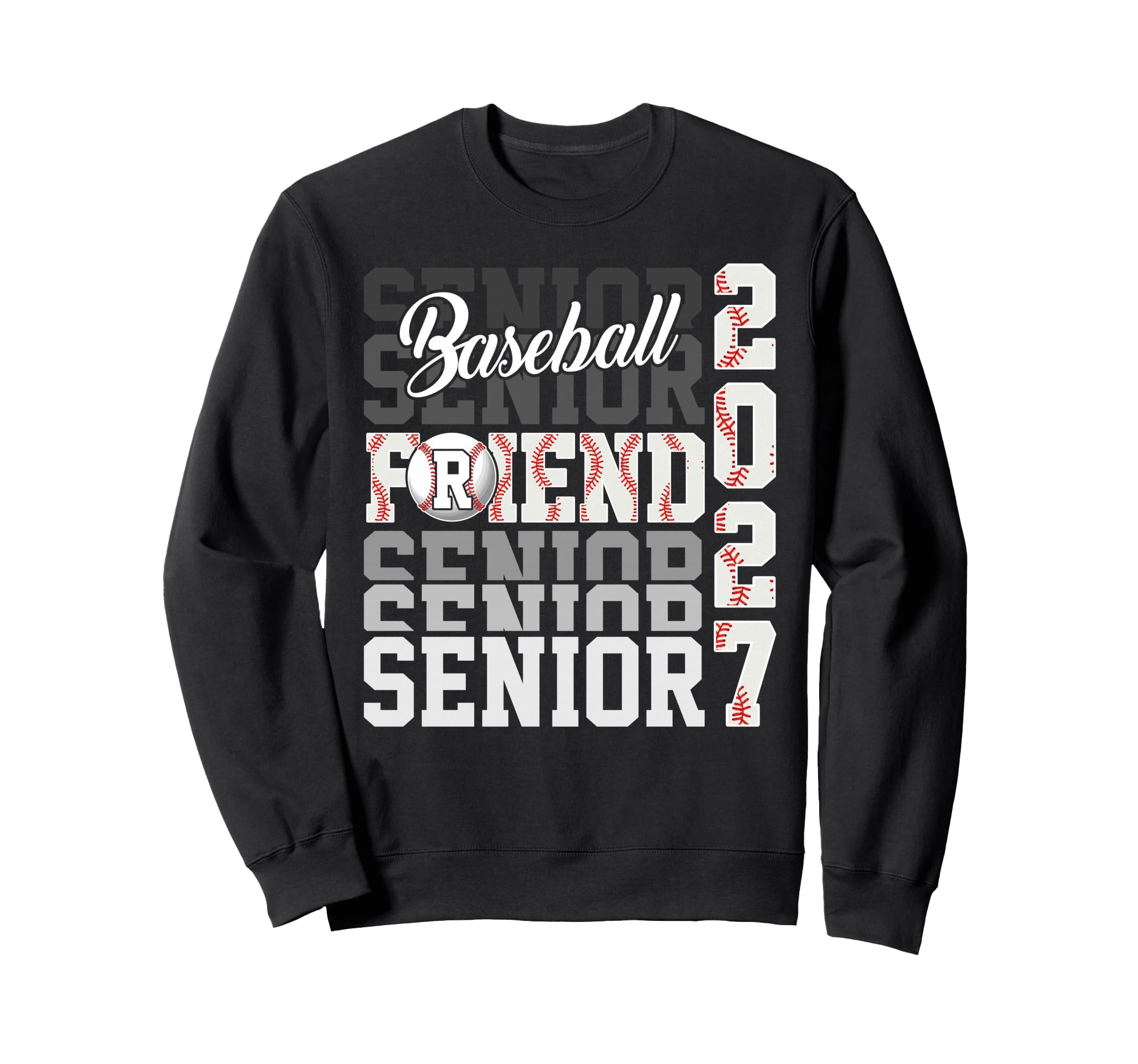 Senior 2027 Baseball Friend Proud Sweatshirt - Aesthetic Graphic Unisex - T-Shirt, Sweatshirt, Hoodie