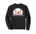 Baseball Ball Heartbeat Player Coach Sweatshirt - Graphic Print for Adults - T-Shirt, Sweatshirt, Hoodie