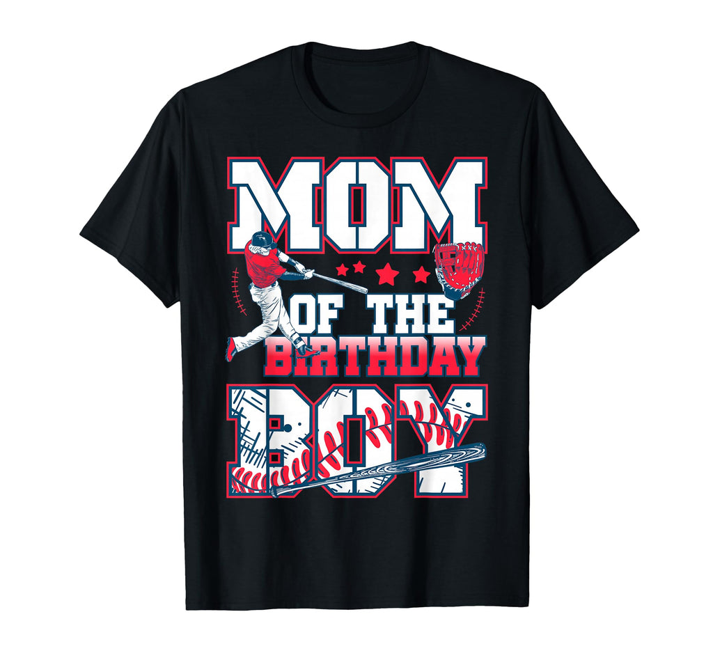 Baseball Birthday Party Stars Player Mom T-Shirt - Unique Graphic Men Women - T-Shirt, Sweatshirt, Hoodie