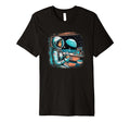 Astronaut Having Milkshake Old T-Shirt - Casual Everyday Wear for Adults - T-Shirt, Sweatshirt, Hoodie