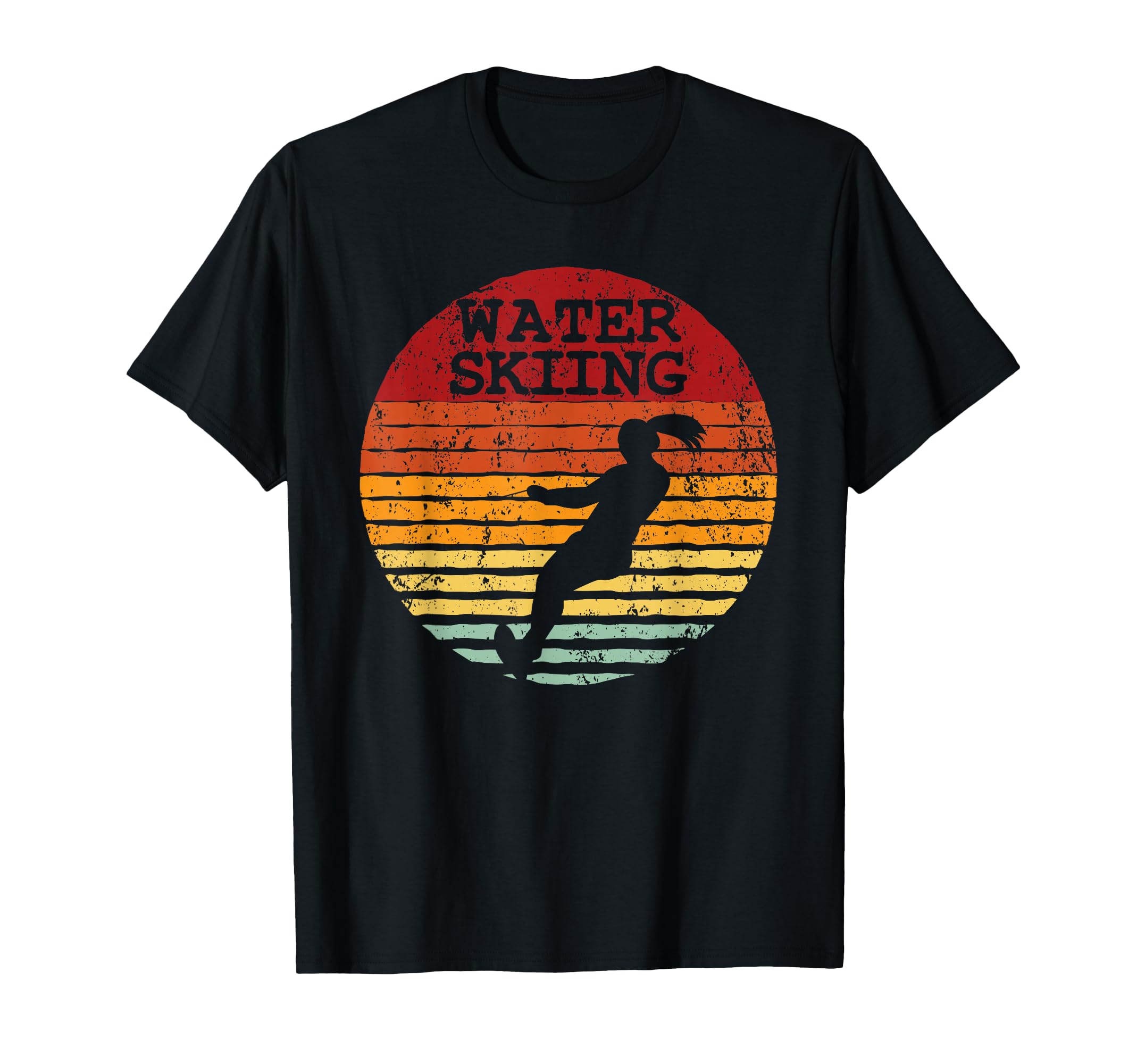 Water Skiing Waterski Waterskiing Sunset T-Shirt - Unique Graphic Unisex - T-Shirt, Sweatshirt, Hoodie