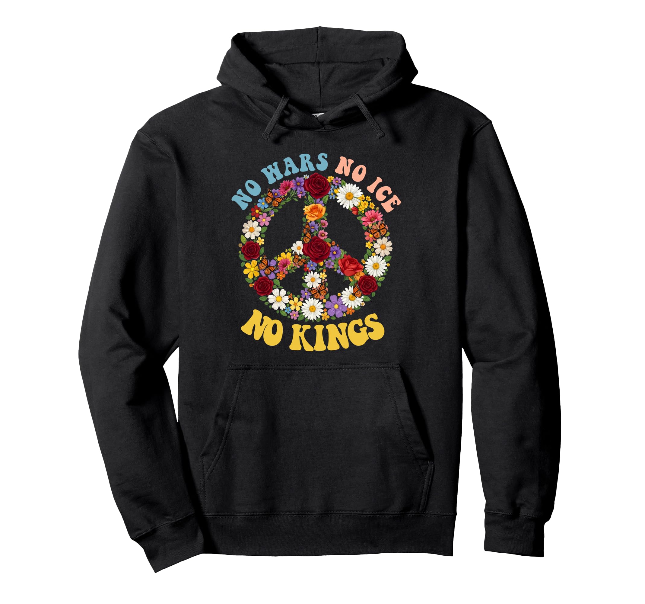 Boho Wildflower No Resist Anti Wars Abolish Hoodie - Graphic Print Unisex - T-Shirt, Sweatshirt, Hoodie