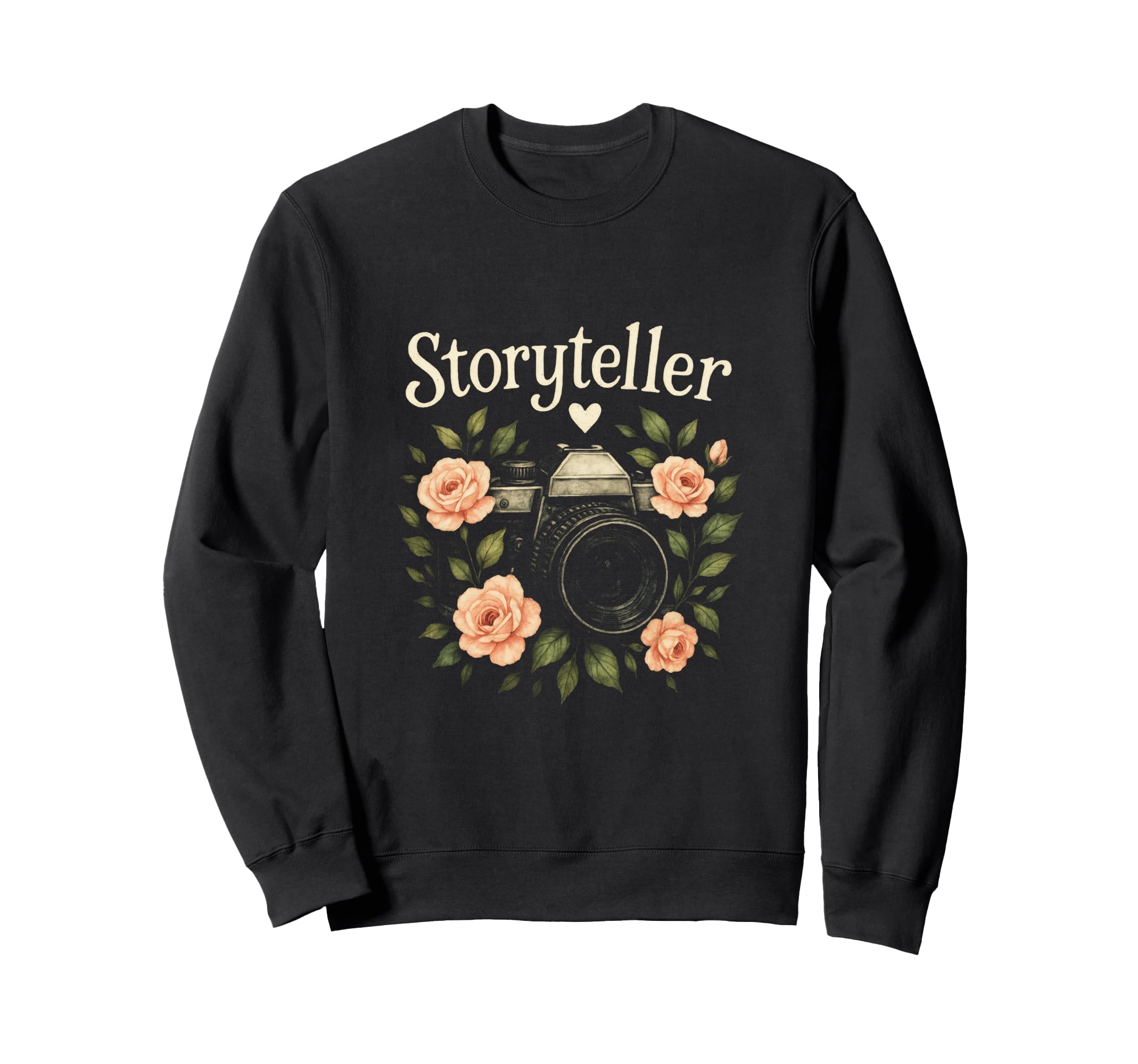 Storyteller Camera Floral Art Sweatshirt - Trendy Graphic Men Women - T-Shirt, Sweatshirt, Hoodie
