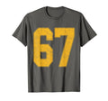 Number 67 Numbered Uniform Sports T-Shirt - Minimalist Print for Adults - T-Shirt, Sweatshirt, Hoodie