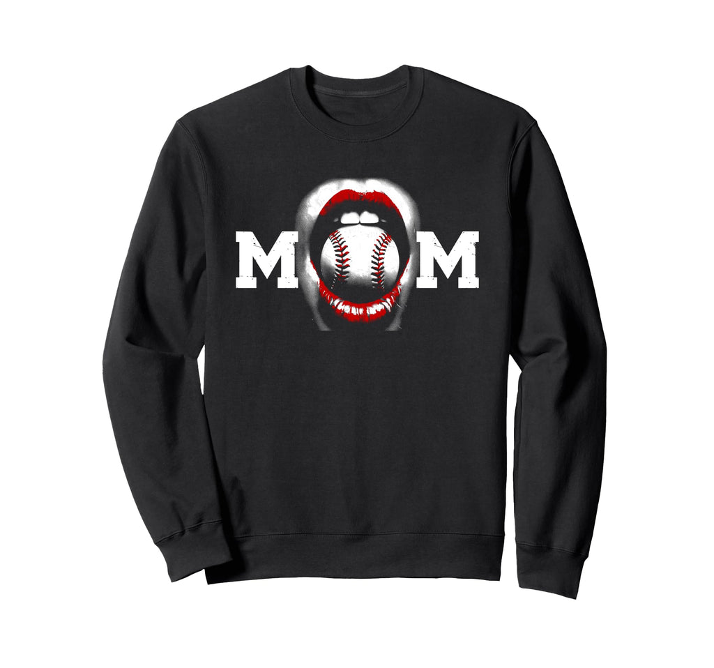 Baseball Mom Funny Mama Mother Sweatshirt - Minimalist Print for Adults - T-Shirt, Sweatshirt, Hoodie
