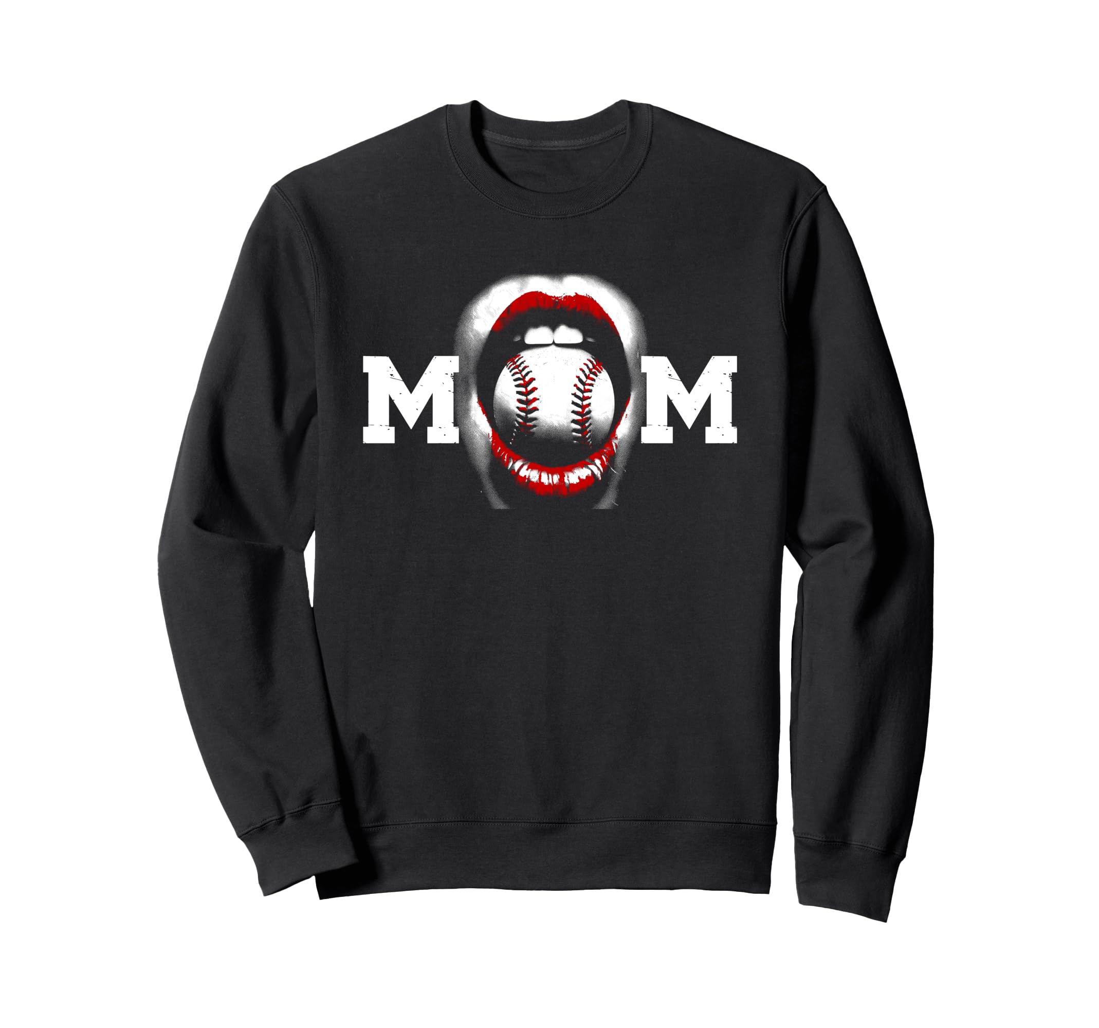 Baseball Mom Funny Mama Mother Sweatshirt - Minimalist Print for Adults - T-Shirt, Sweatshirt, Hoodie