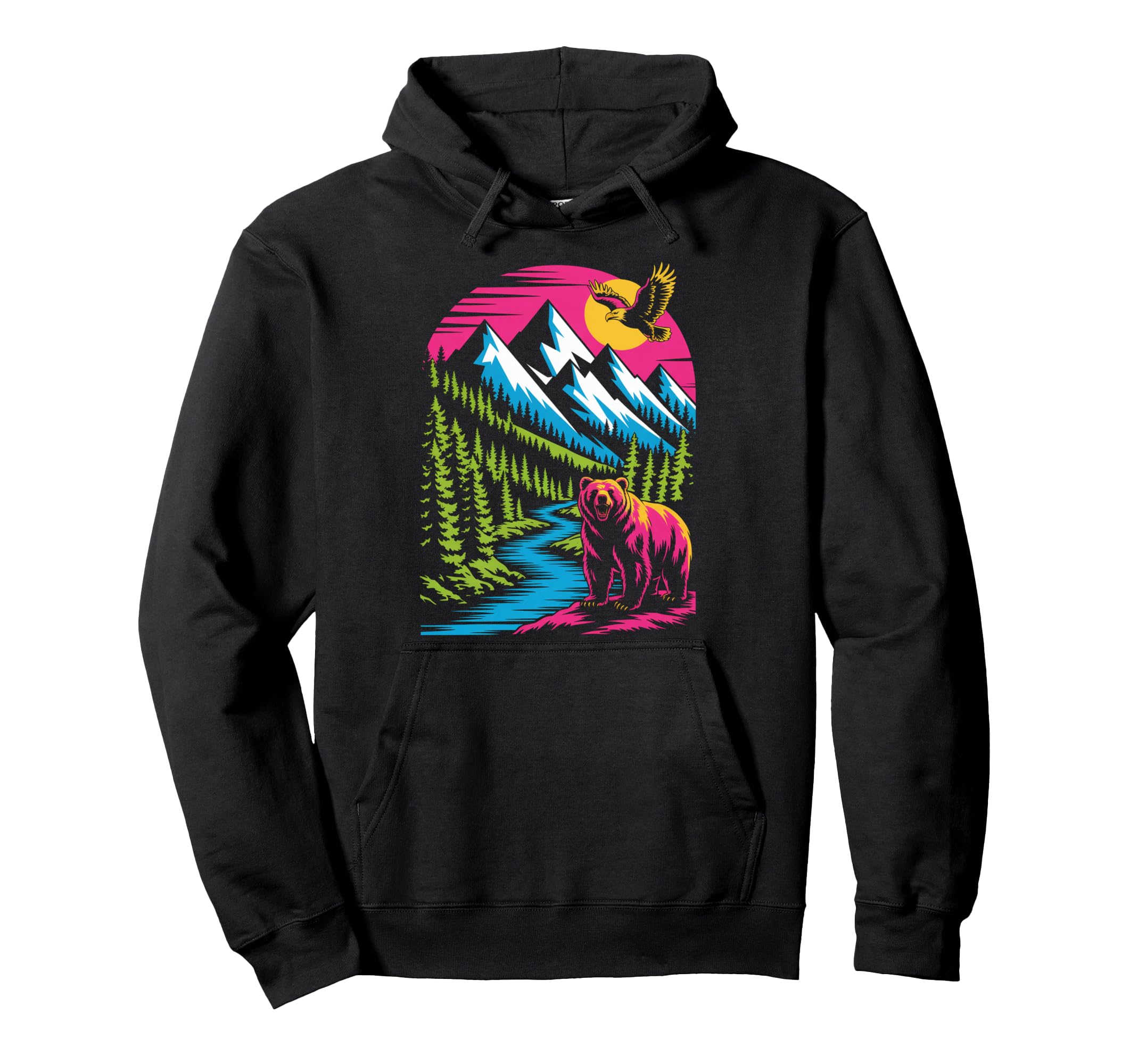 Camping Nature Lover 90S Hoodie - Fun Novelty Design for Adults - T-Shirt, Sweatshirt, Hoodie