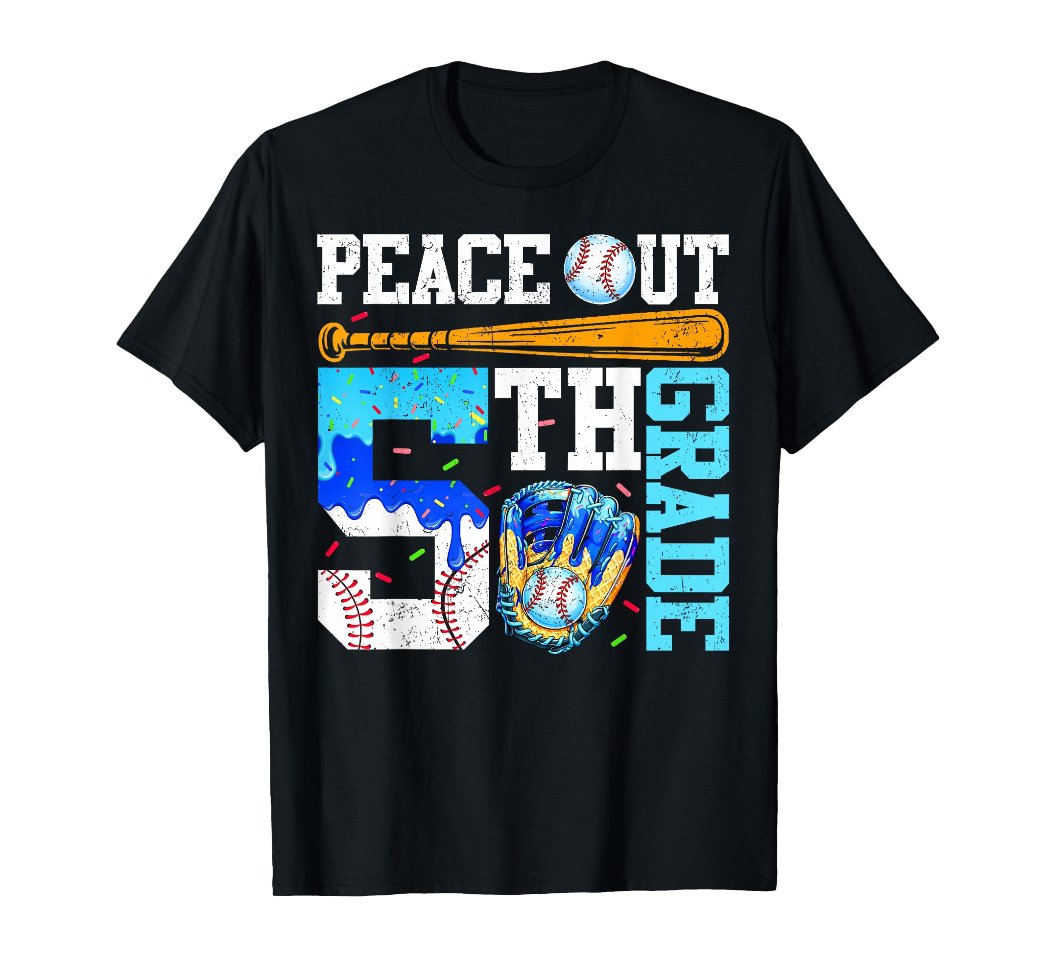 Peace Out 5Th Grade Fifth Baseball T-Shirt - Minimalist Print Men Women - T-Shirt, Sweatshirt, Hoodie