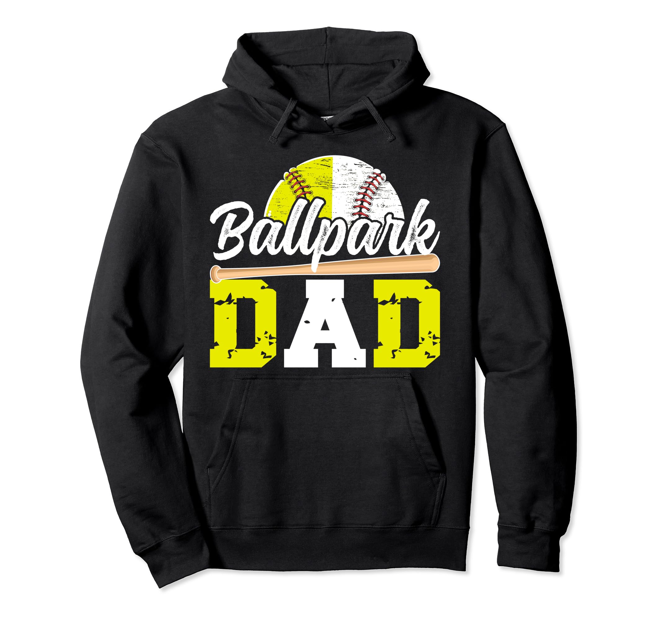 Ballpark Dad Baseball Softball Dad Ballers Hoodie - Graphic Print Men Women - T-Shirt, Sweatshirt, Hoodie