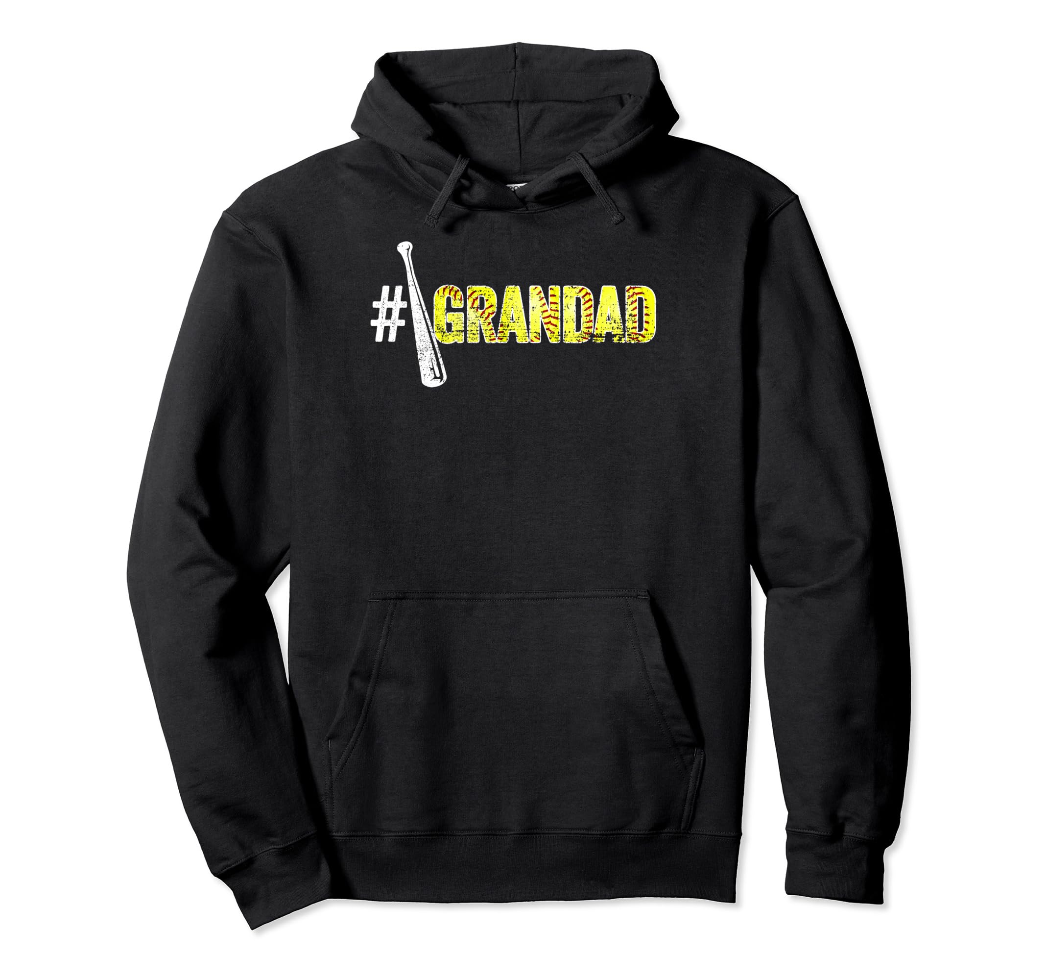 Number One Softball Grandad Fathers Hoodie - Streetwear Style for Adults - T-Shirt, Sweatshirt, Hoodie